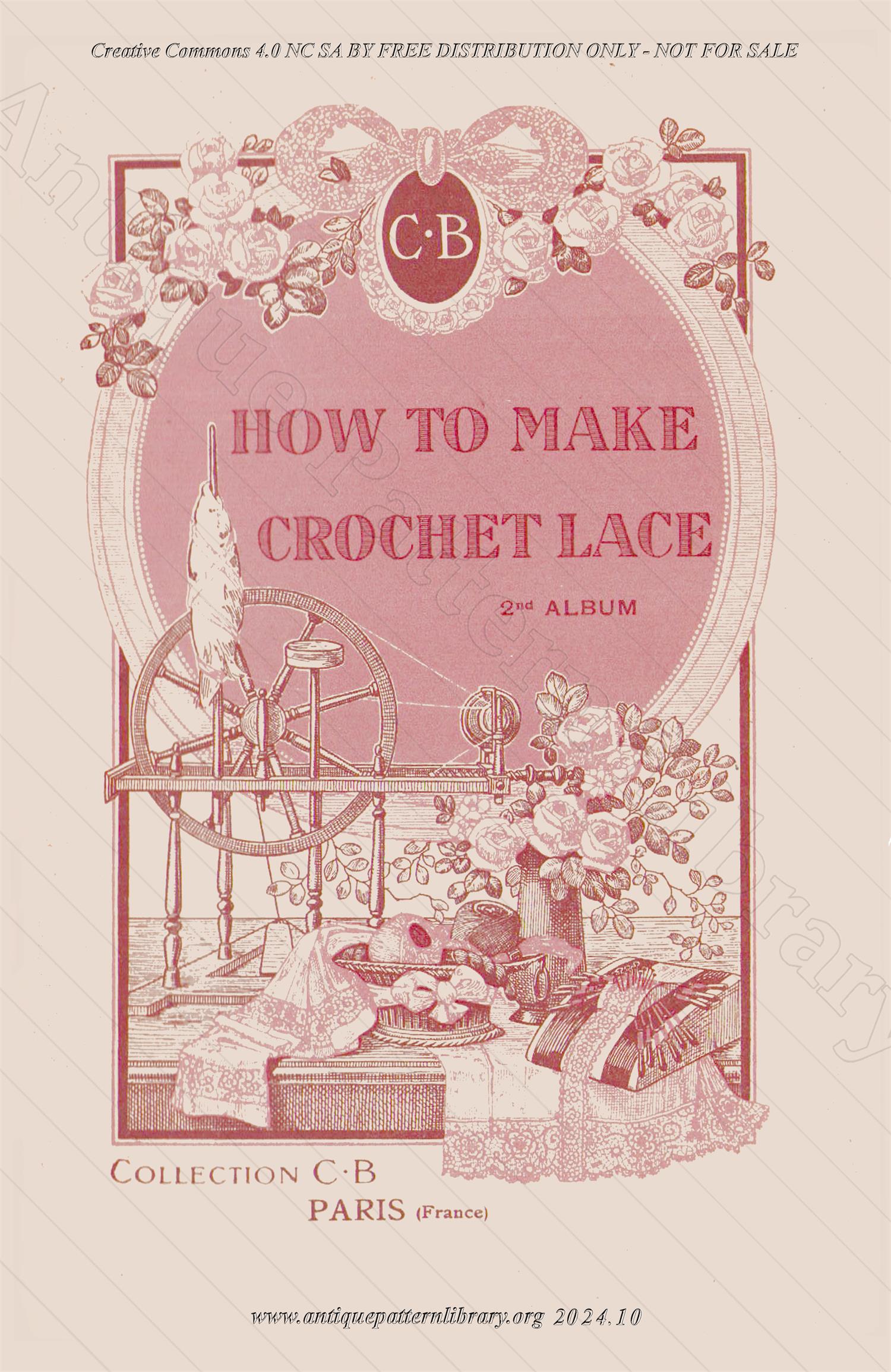 B-JA002 How to Make Crochet Lace, 2nd Album, Collection C.B.