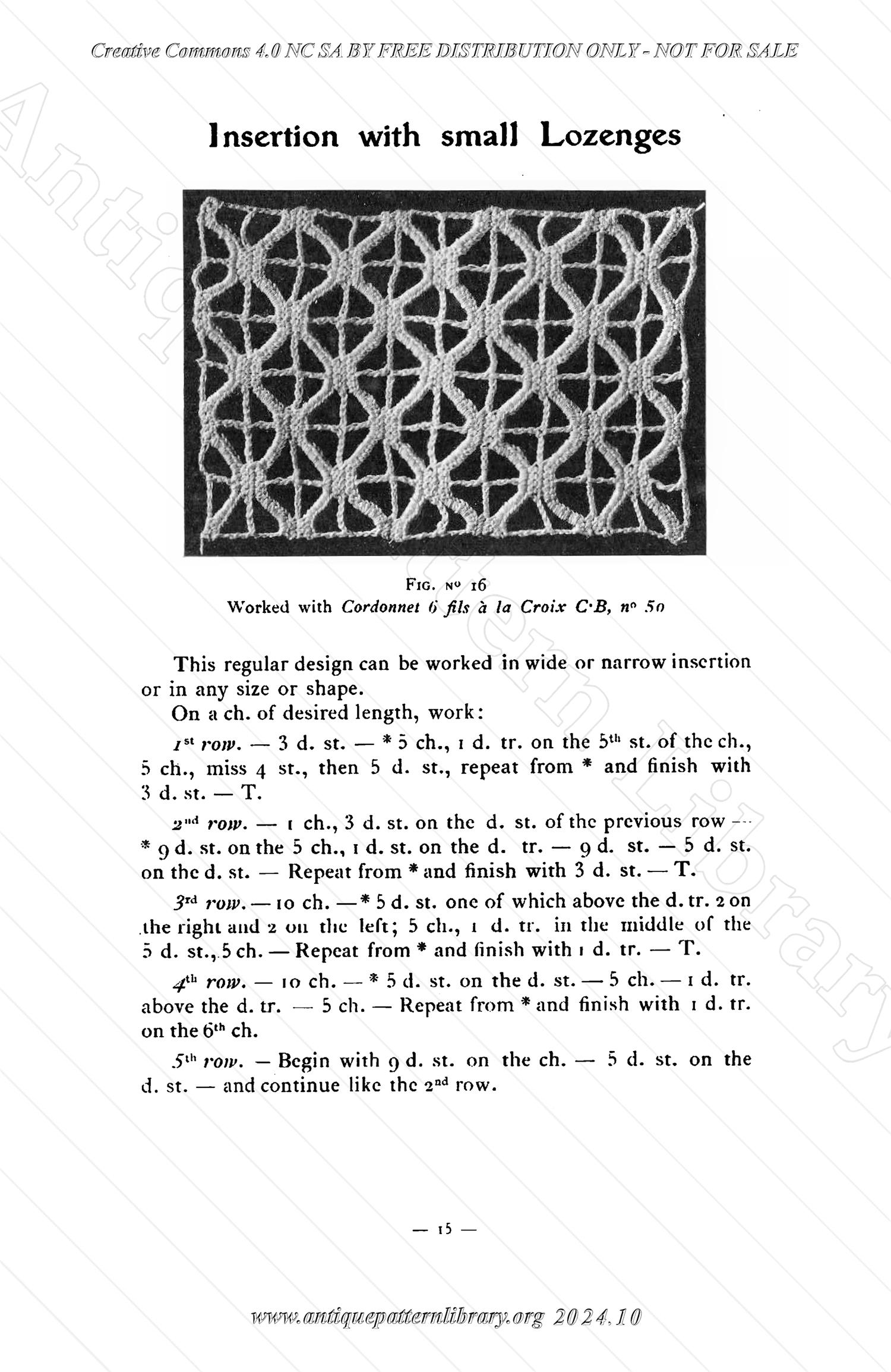 B-JA002 How to Make Crochet Lace, 2nd Album, Collection C.B.