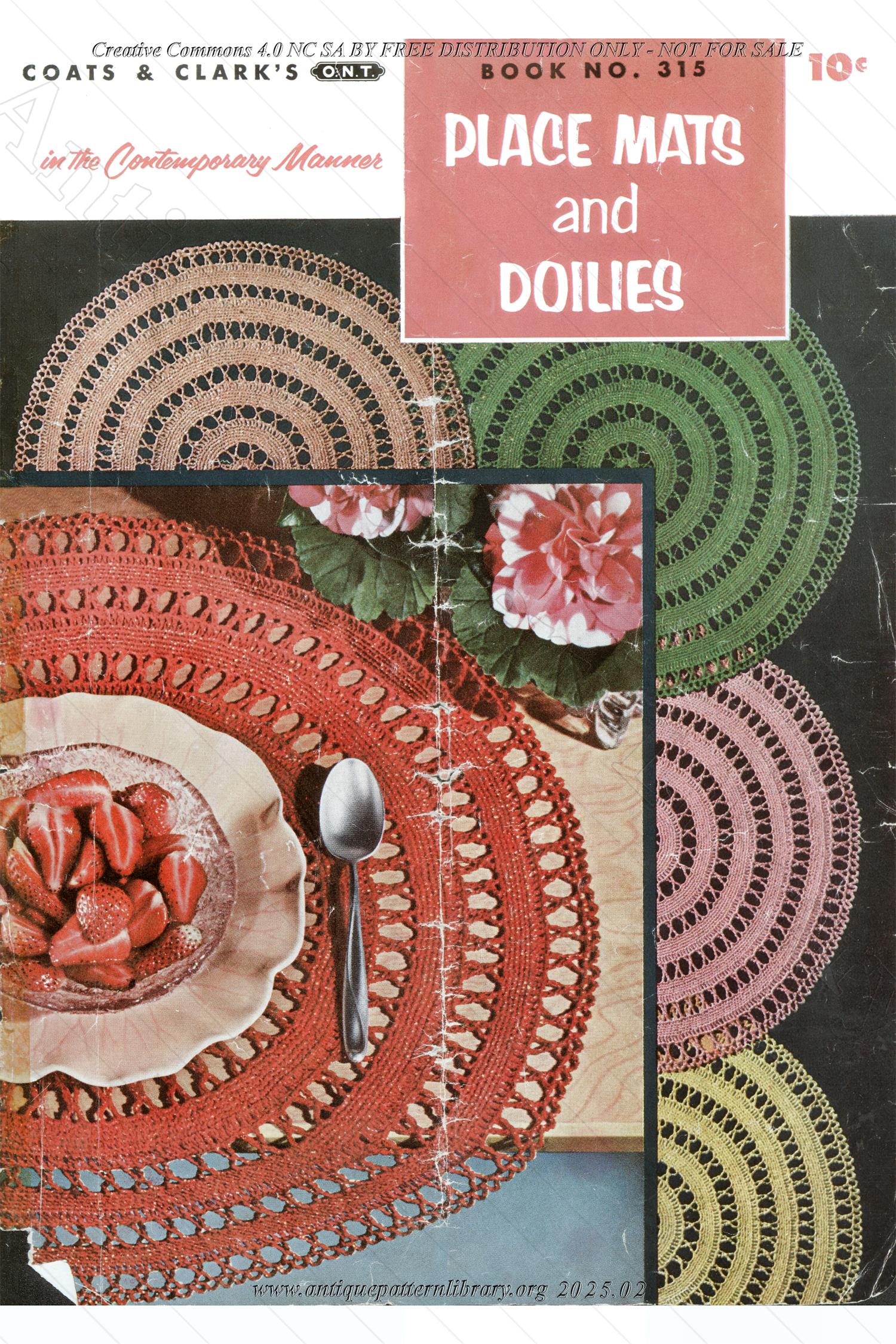 B-JA127 Place Mats and Doilies in the Contemporary Manner