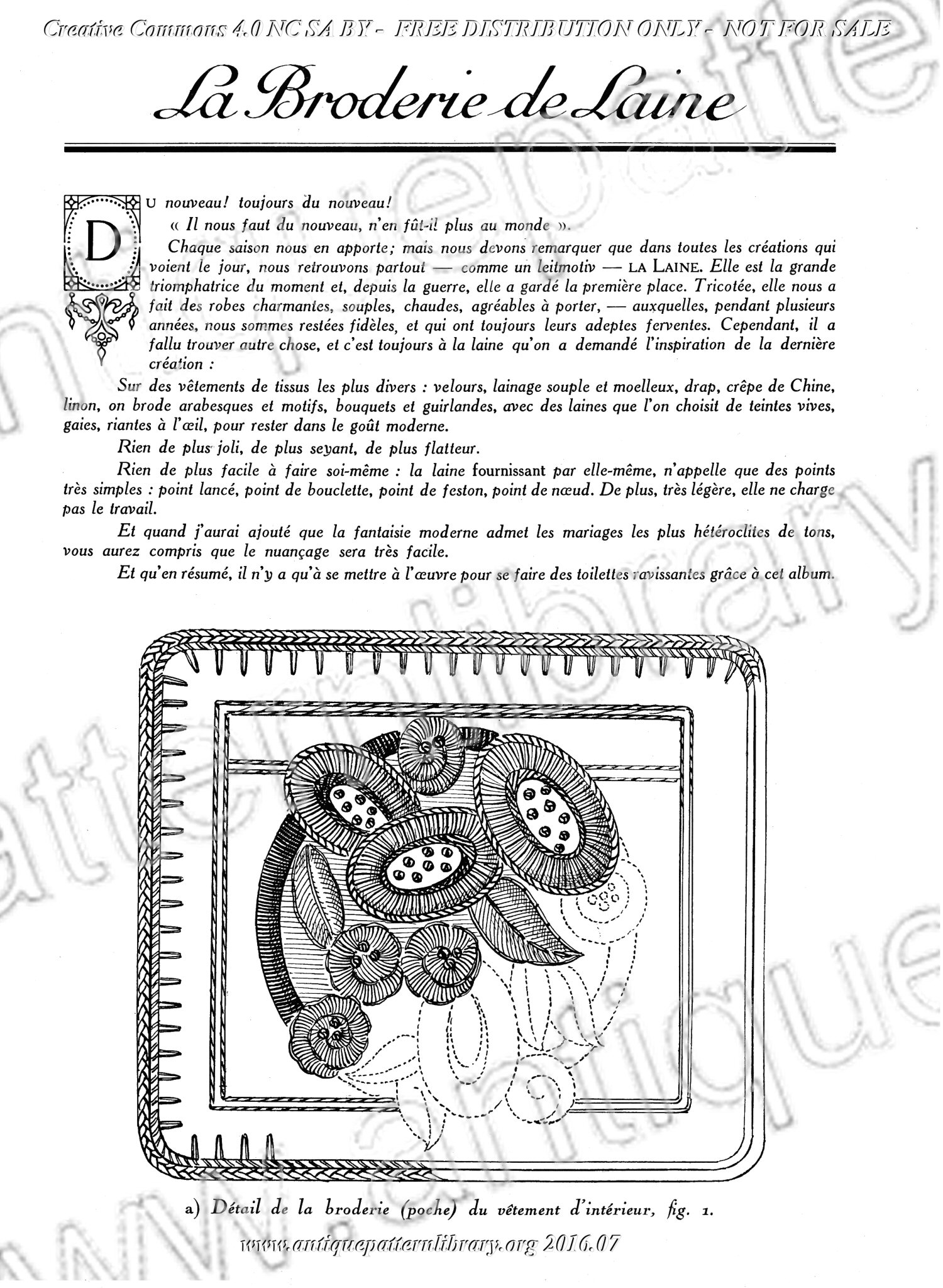 E-WM030 La Broderie de Laine