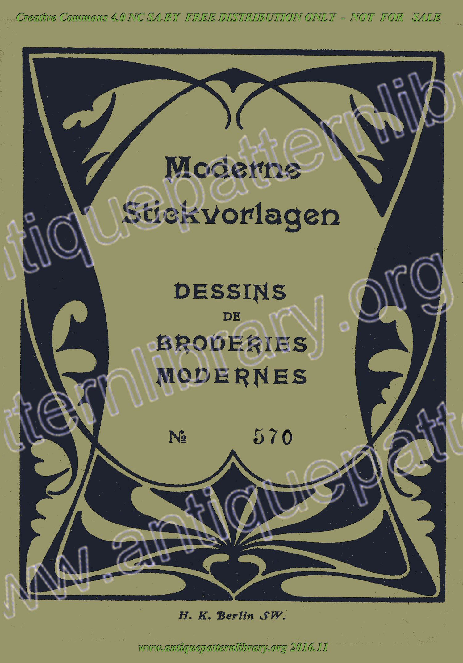 F-IS003 Moderne Stickvorlagen Dessins de Broderies Modernes No 570