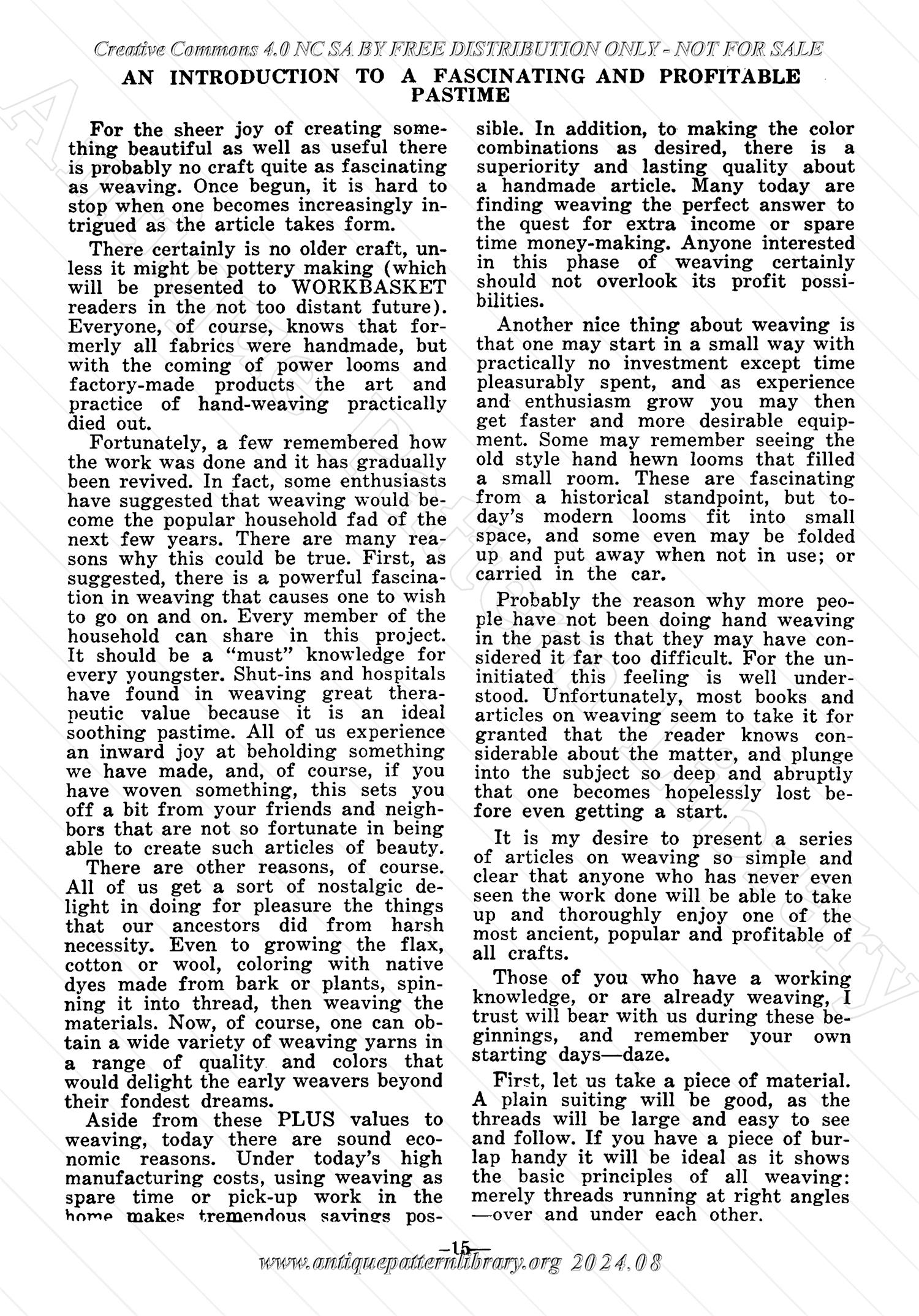 I-WB13B The Workbasket Volume 13 August 1948 No. 11