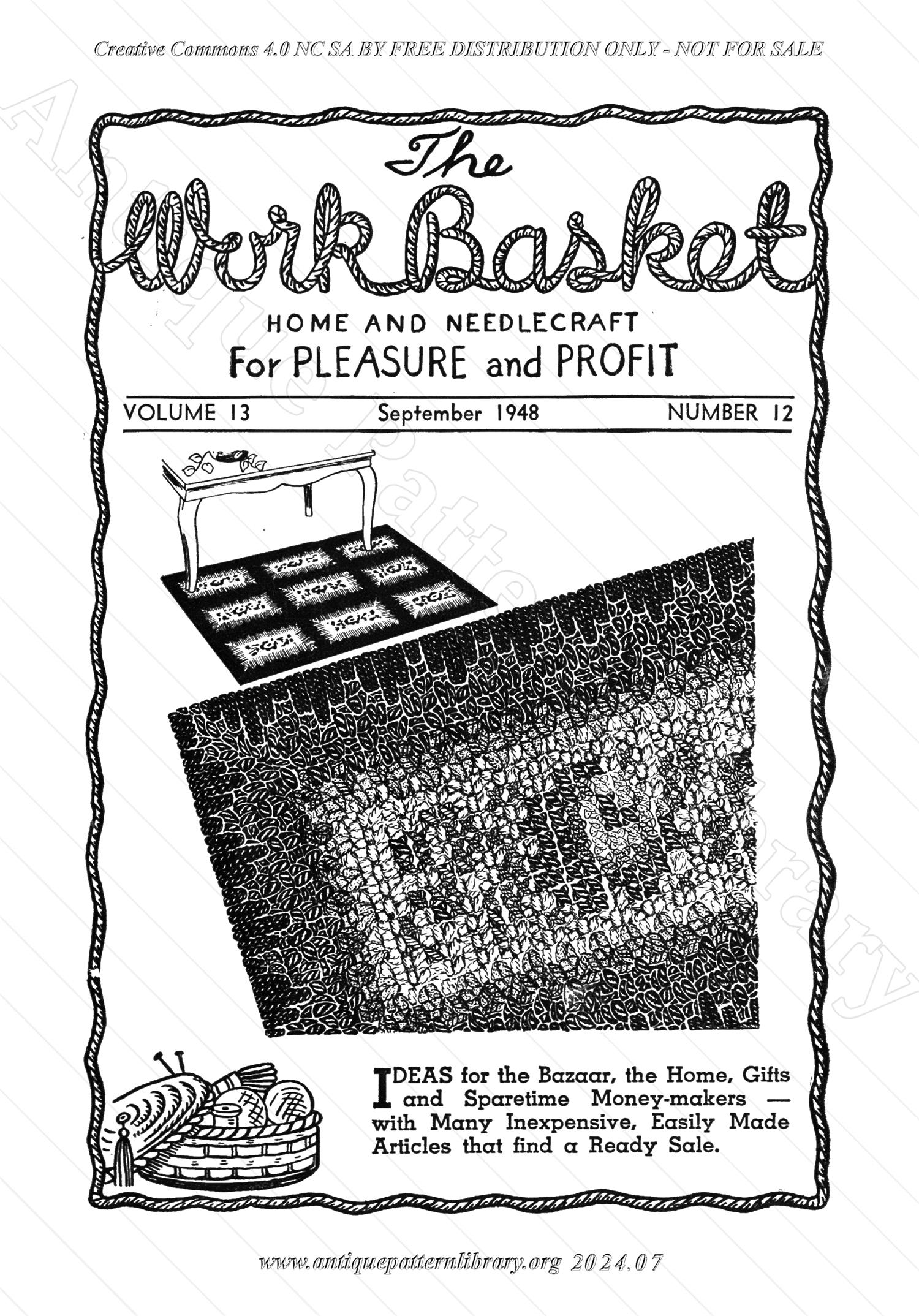 I-WB13C The Workbasket Volume 13 September 1949 No. 12