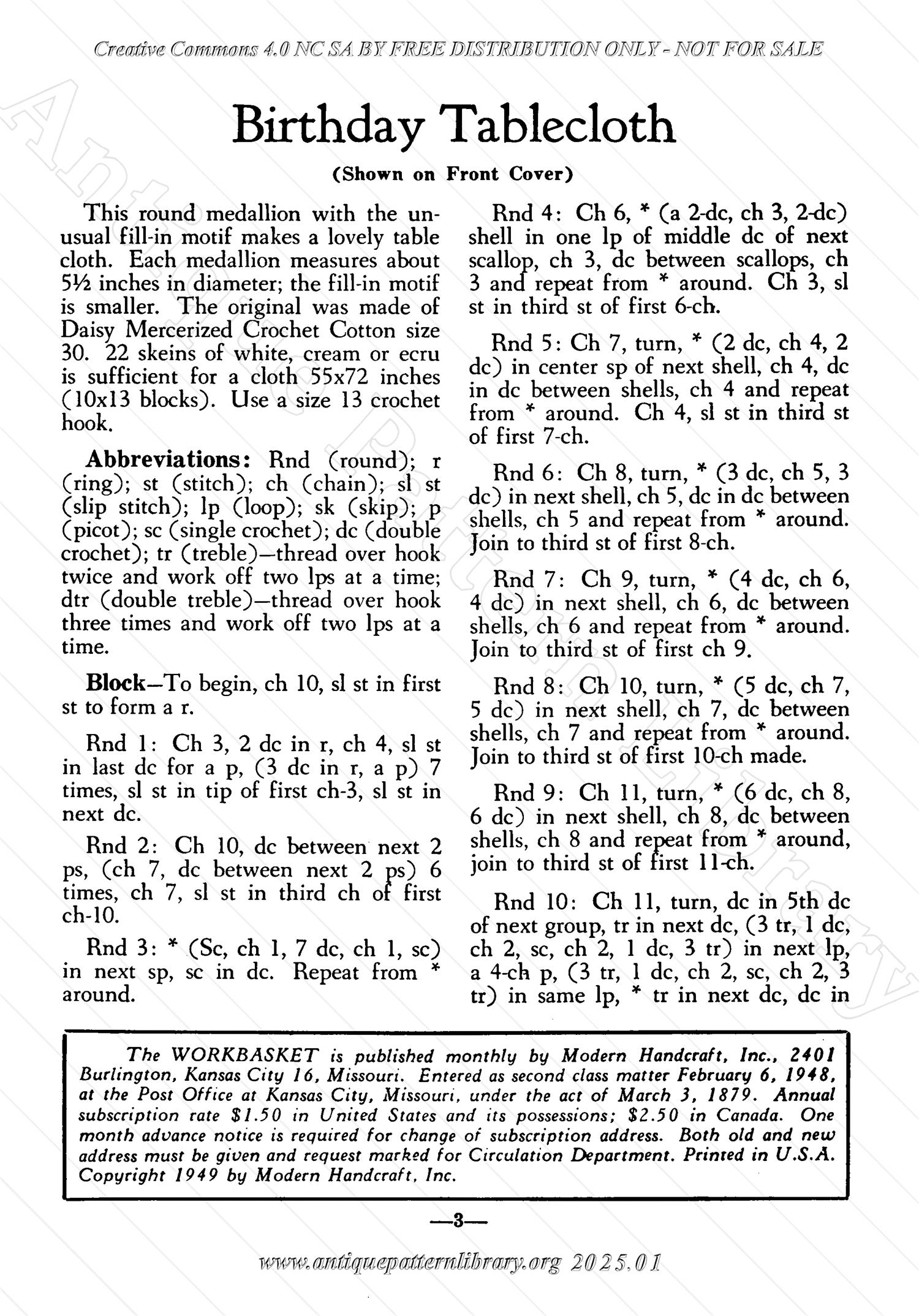 I-WB148 The Workbasket Volume 14 May 1949 No. 8