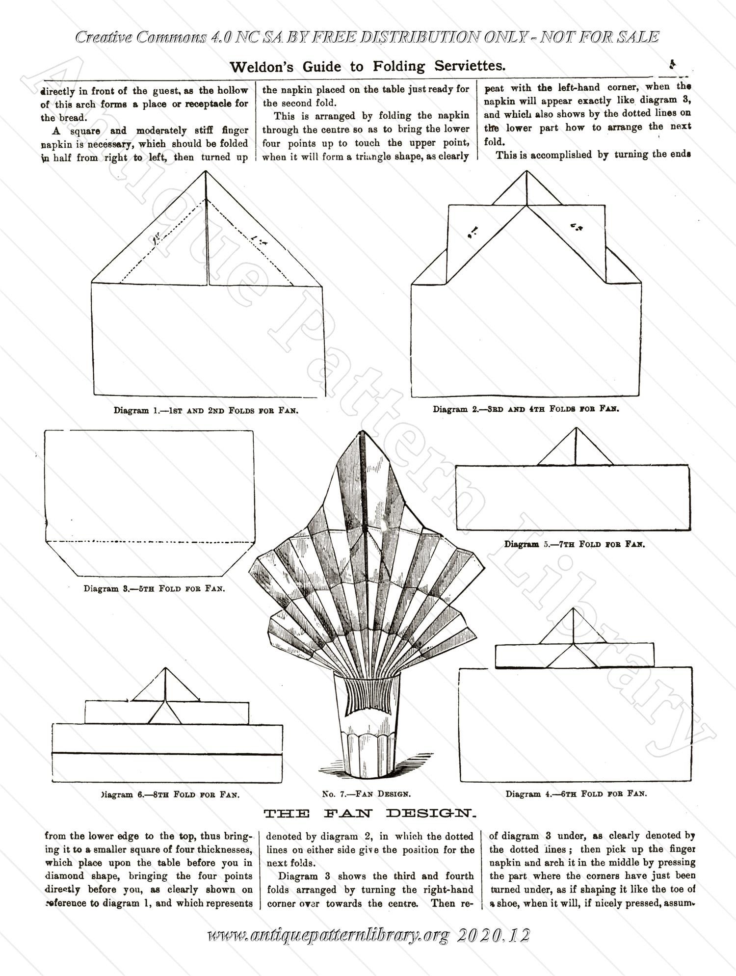 K-WK014 Weldon's Guide to Folding Serviettes