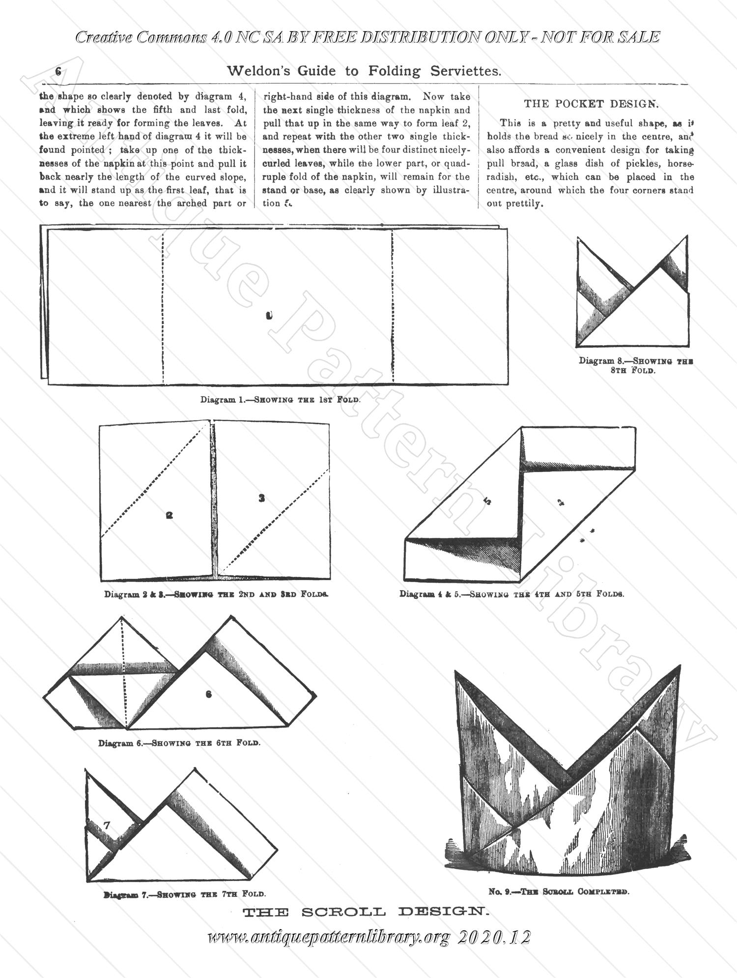 K-WK014 Weldon's Guide to Folding Serviettes