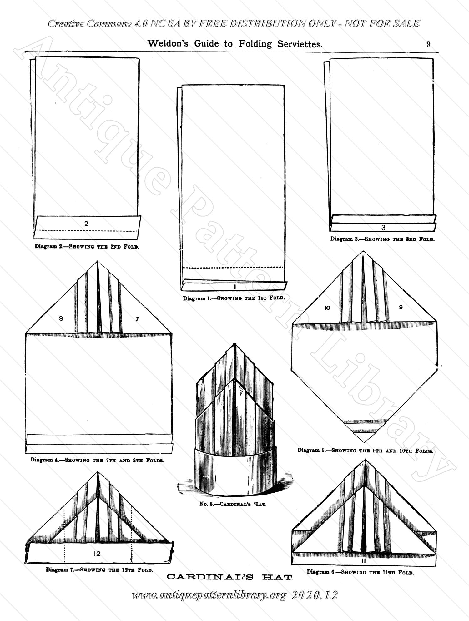 K-WK014 Weldon's Guide to Folding Serviettes