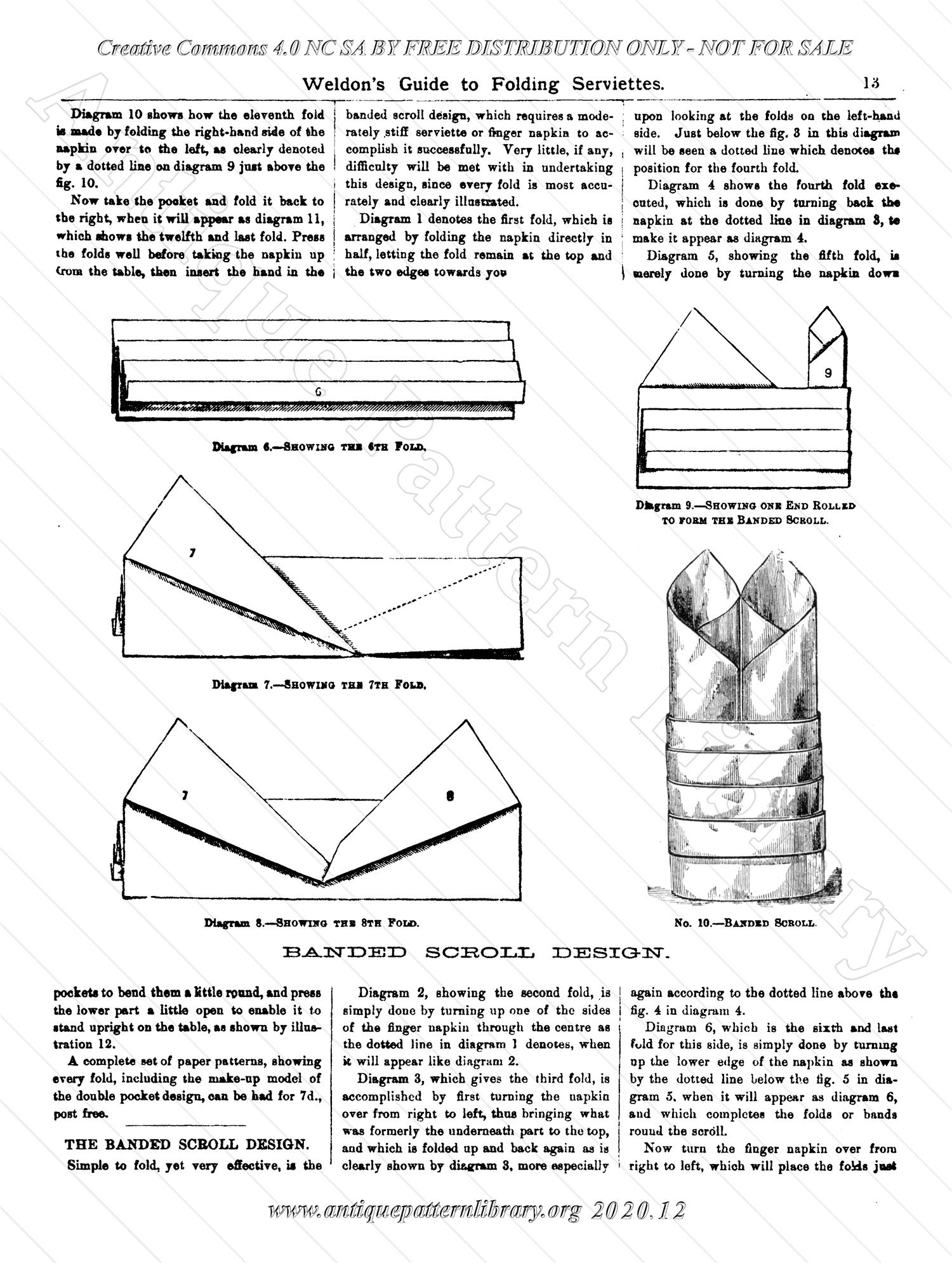 K-WK014 Weldon's Guide to Folding Serviettes