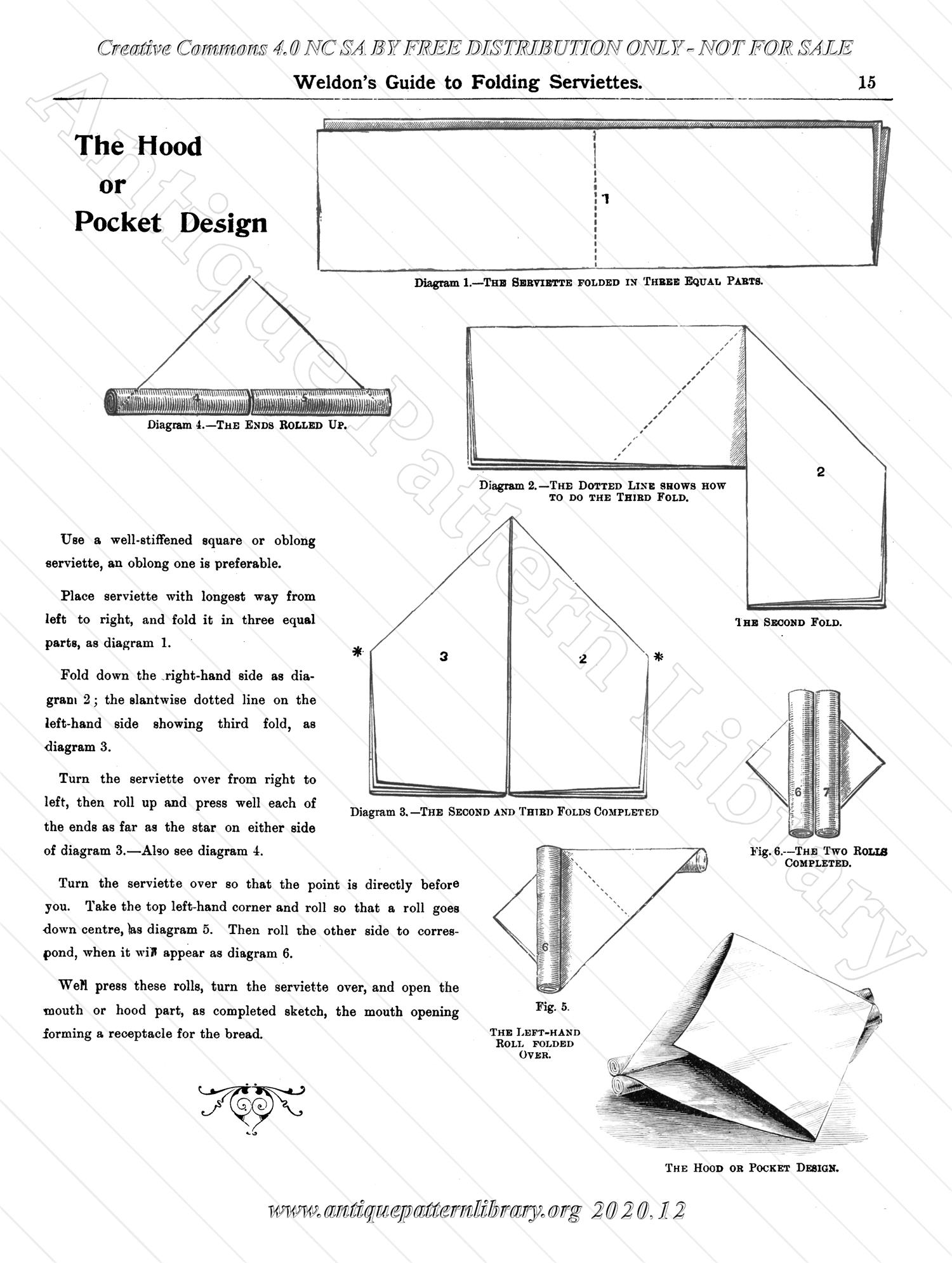 K-WK014 Weldon's Guide to Folding Serviettes