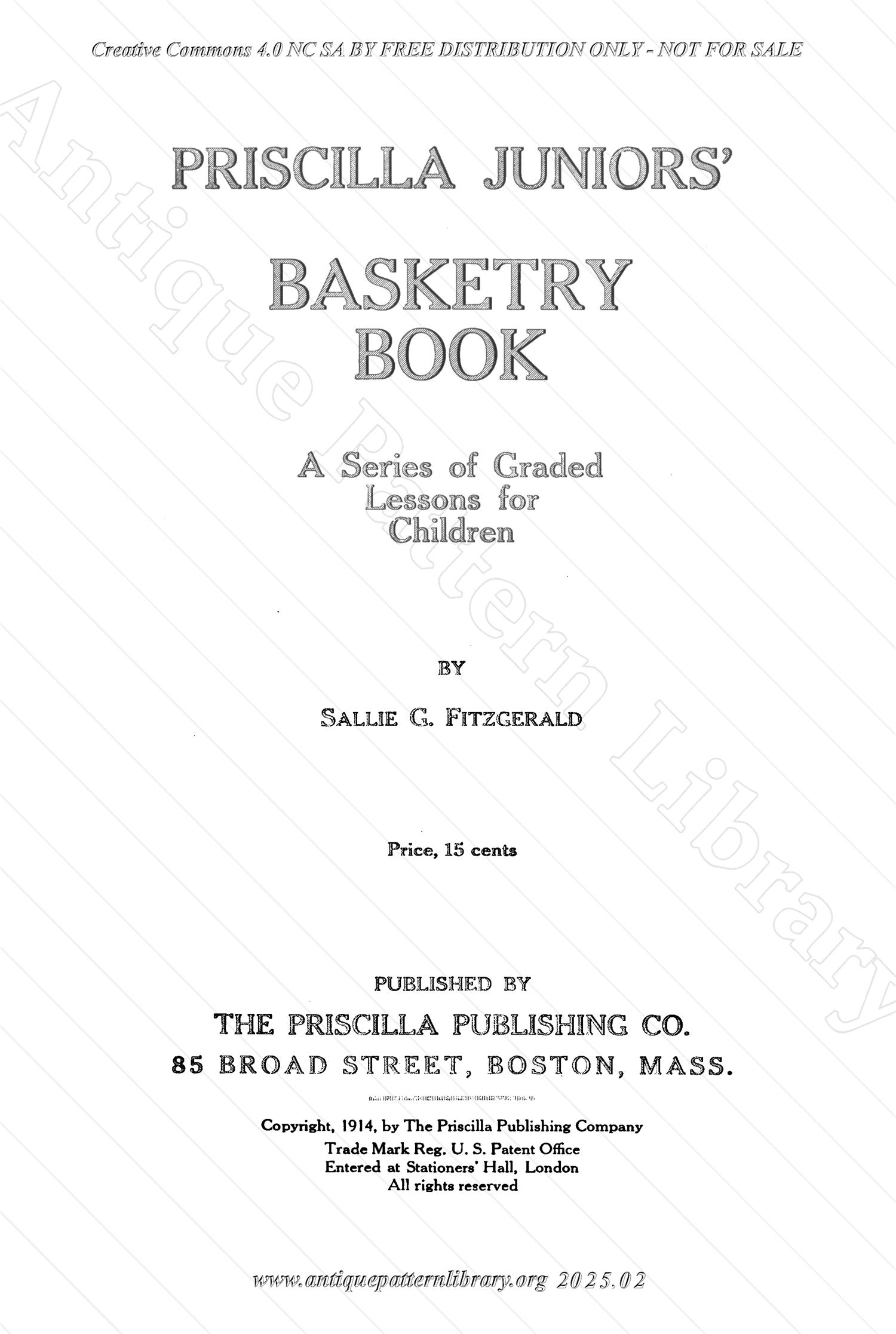 N-LP004 Priscilla Juniors' Basketry Book