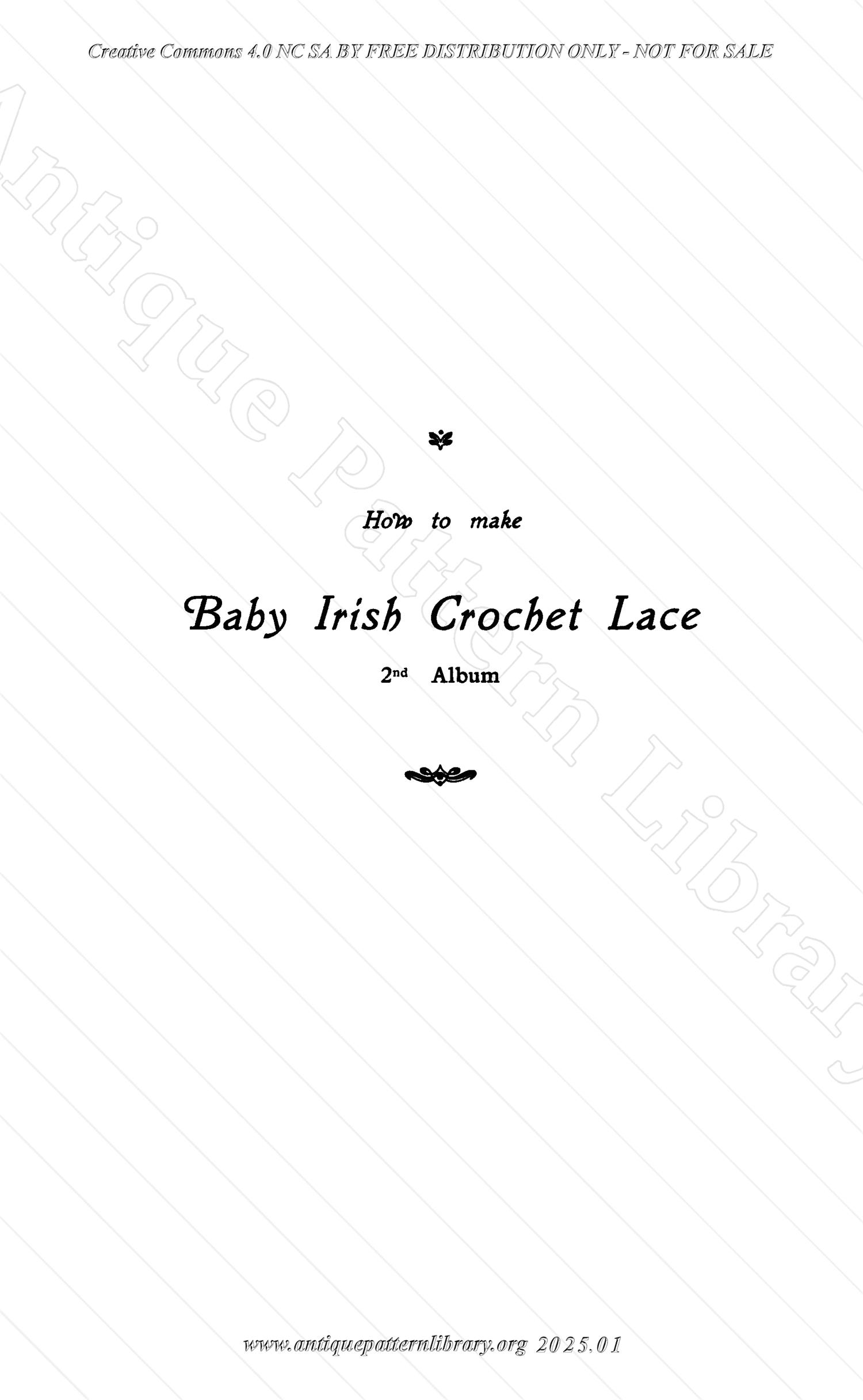 P-NK001 How to make Baby Irish Crochet Lace (2nd Album)