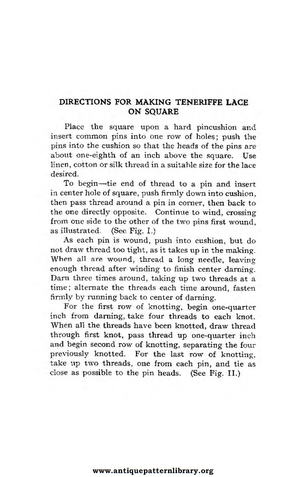 6-DA012 Booklet of Designs and Instructions for Making Teneriffe and Filet Lace.