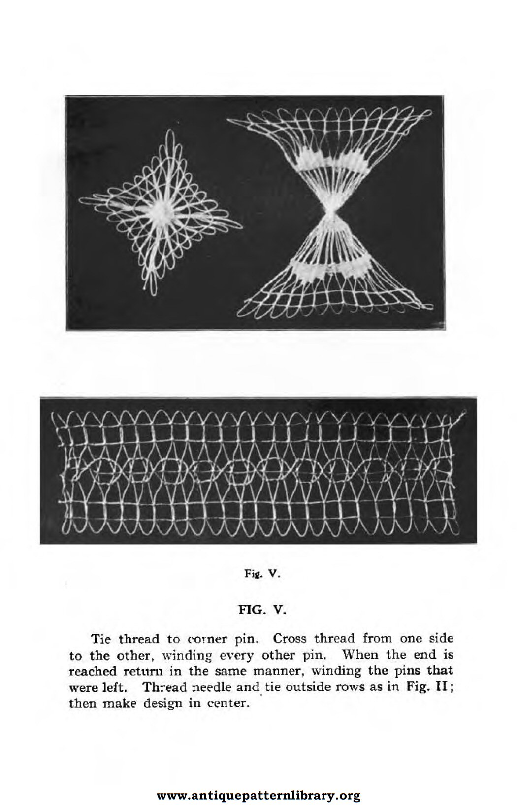 6-DA012 Booklet of Designs and Instructions for Making Teneriffe and Filet Lace.