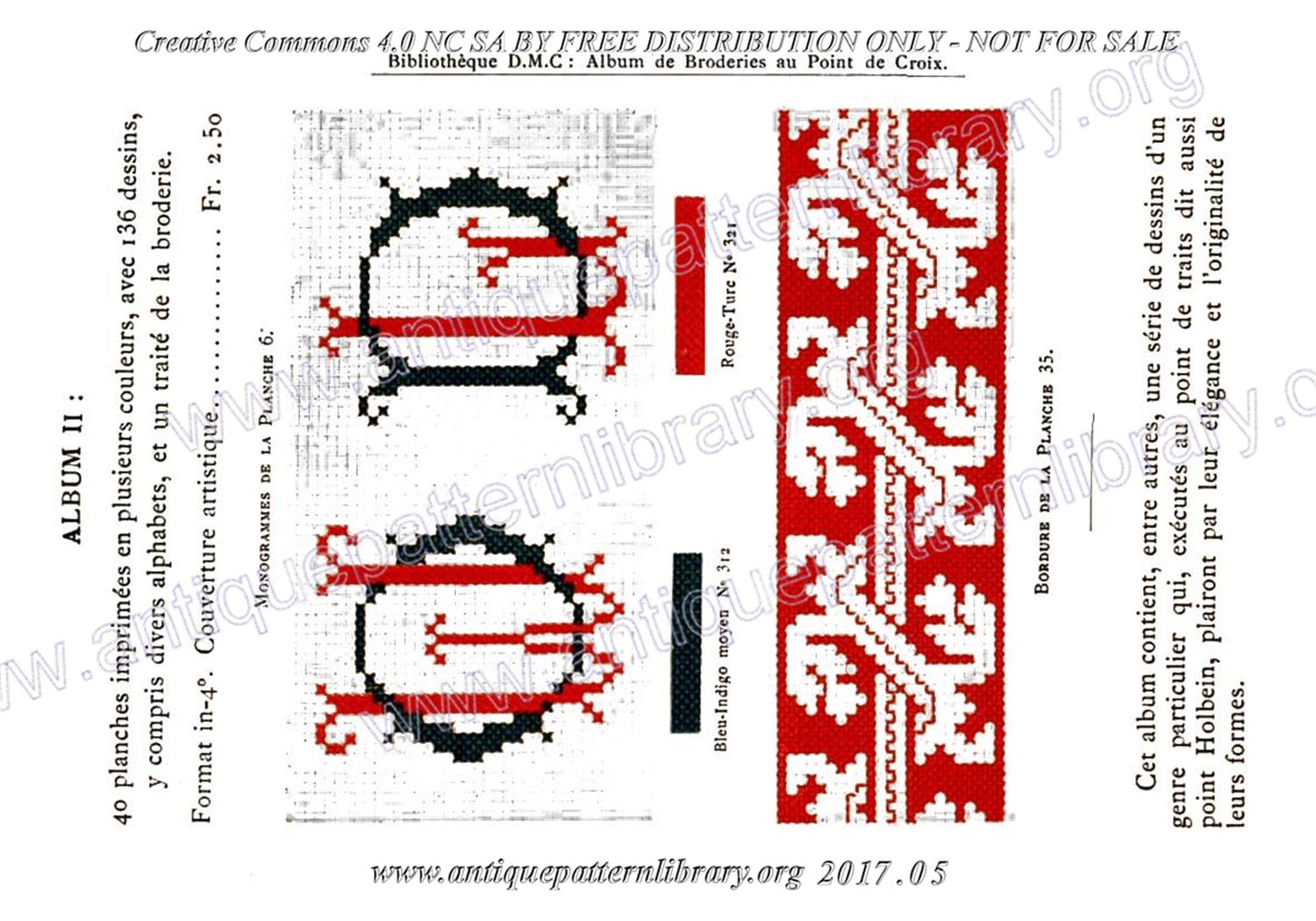 6-DA015 D.M.C. Motifs pour Broderies