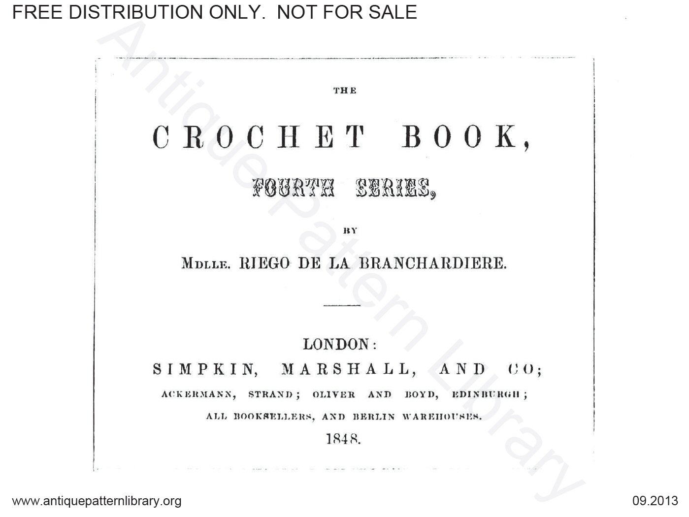 6-JA021 The Crochet Book, Fourth Series