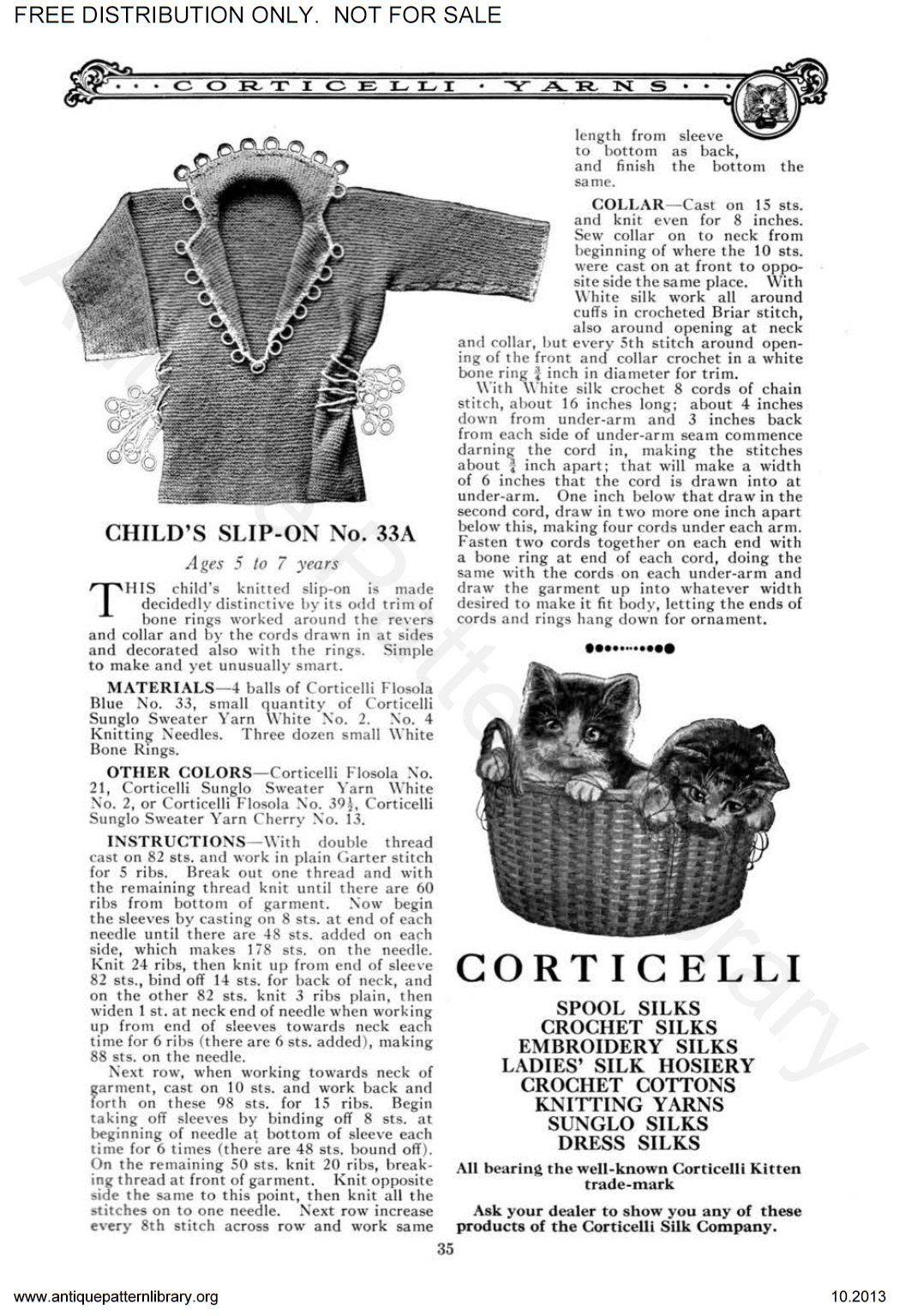 6-JA038 Corticelli Knitting and Crochet Book No. 18.