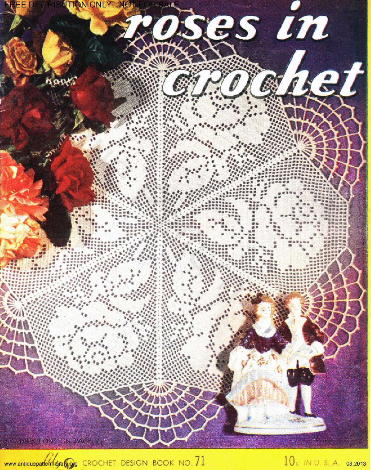 6-TA011 Lily Crochet Design Book No. 71 Roses in Crochet