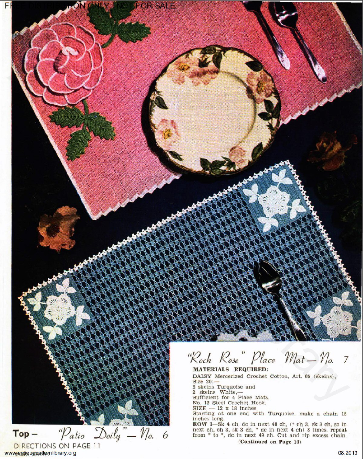 6-TA011 Lily Crochet Design Book No. 71 Roses in Crochet