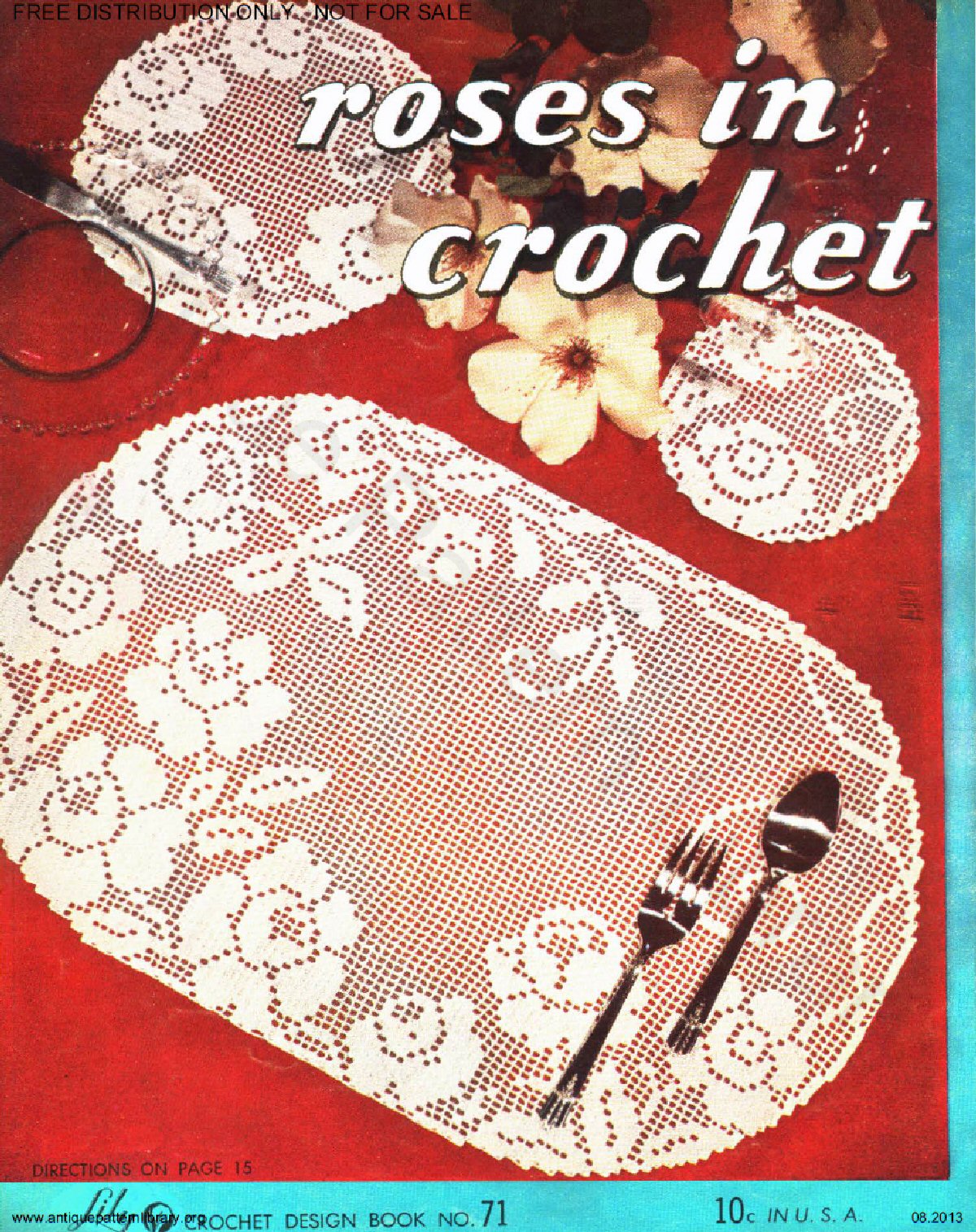 6-TA011 Lily Crochet Design Book No. 71 Roses in Crochet