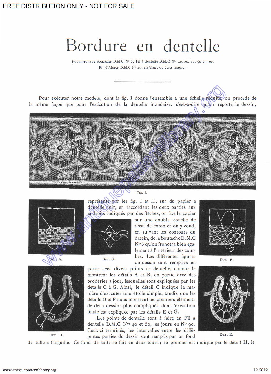 3. Bordure en dentelle.