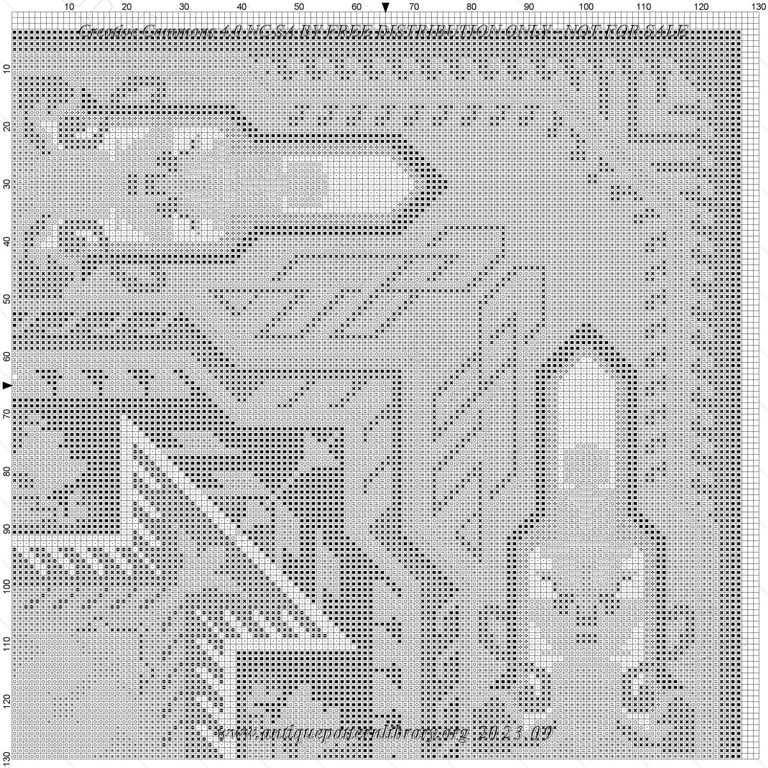 A-MH035 Quarter of a square pattern