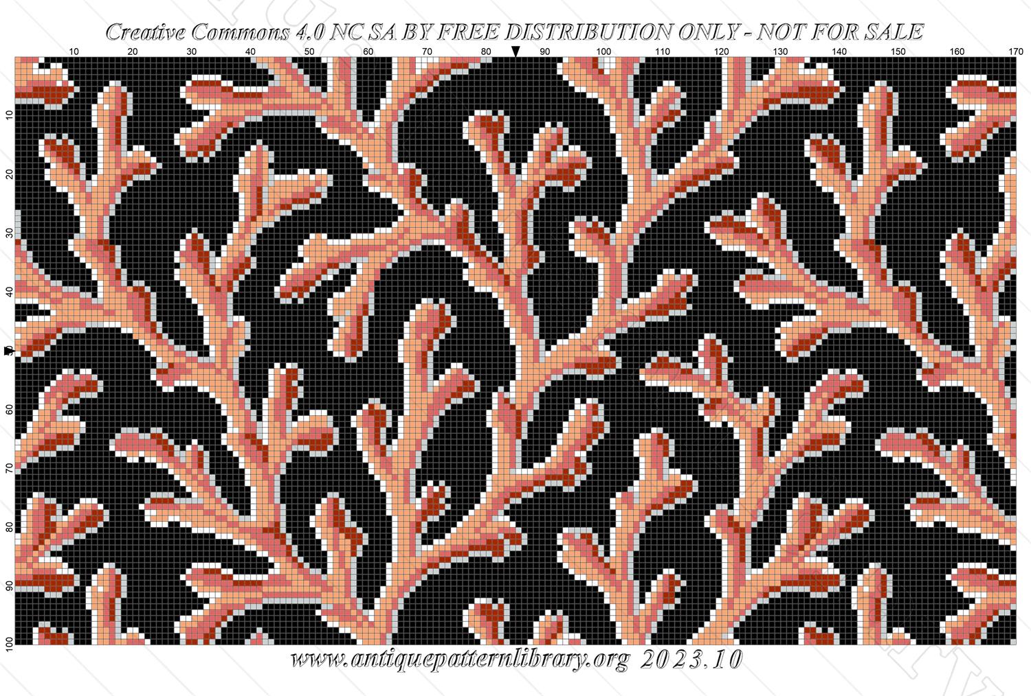 A-MH039 Red Coral repeating pattern