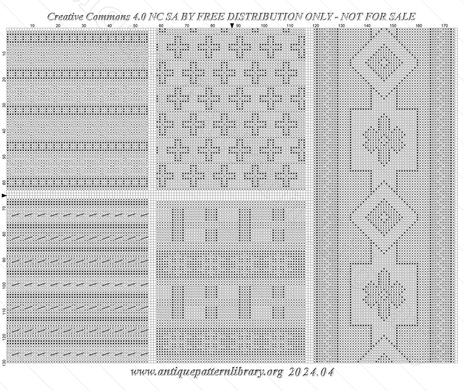 A-MH132 Four repeating patterns and a border design