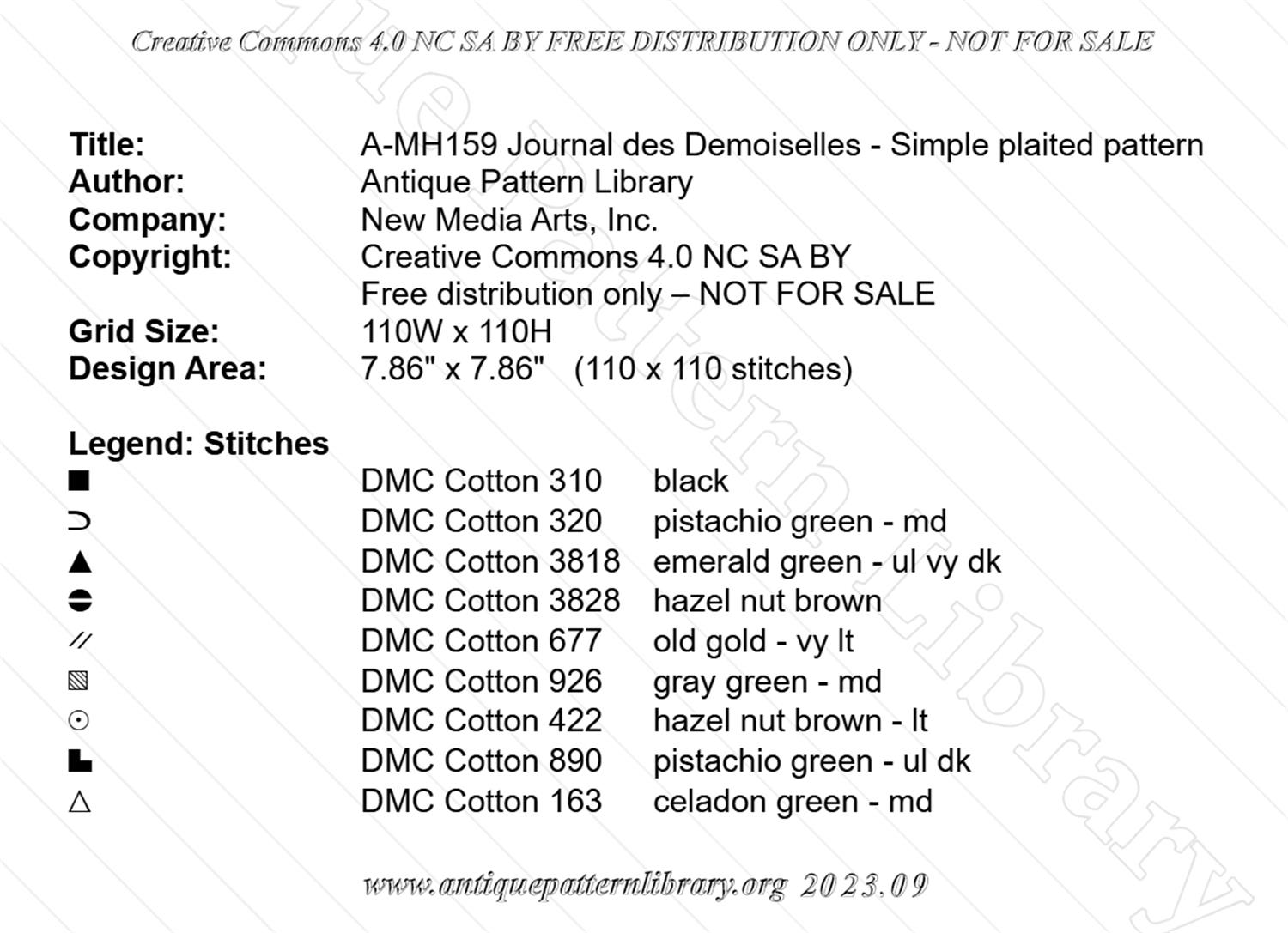 A-MH159 Simple plaited pattern