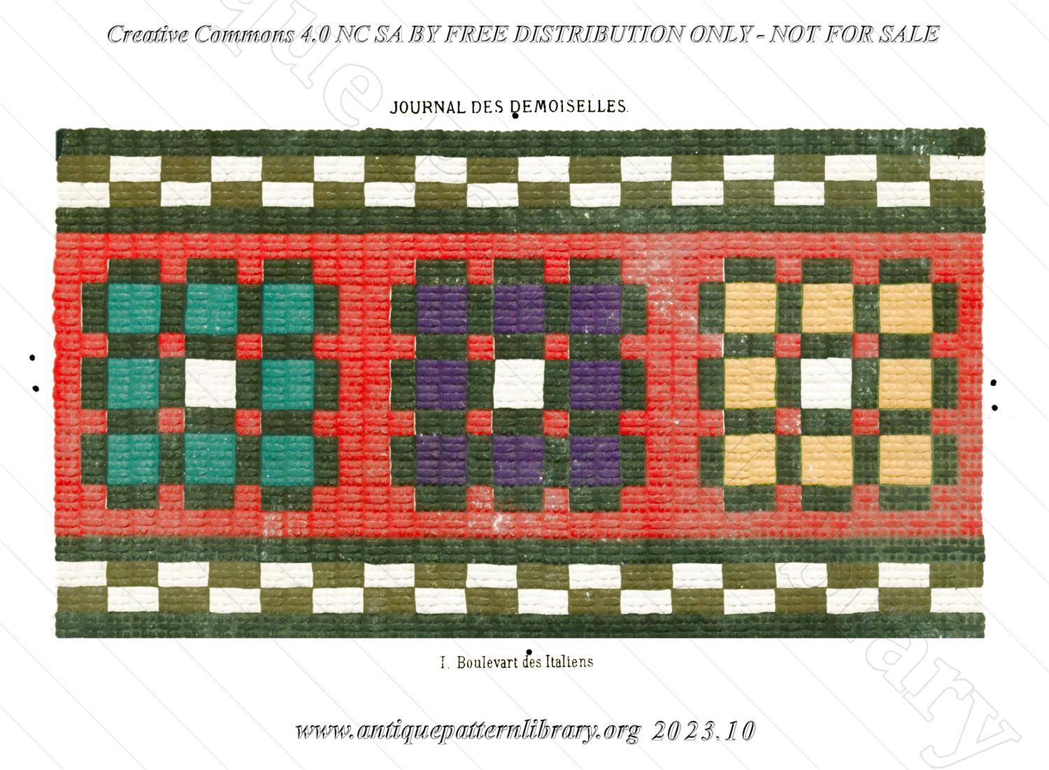 A-MH180 Embroidery pattern in Smyrna stitch