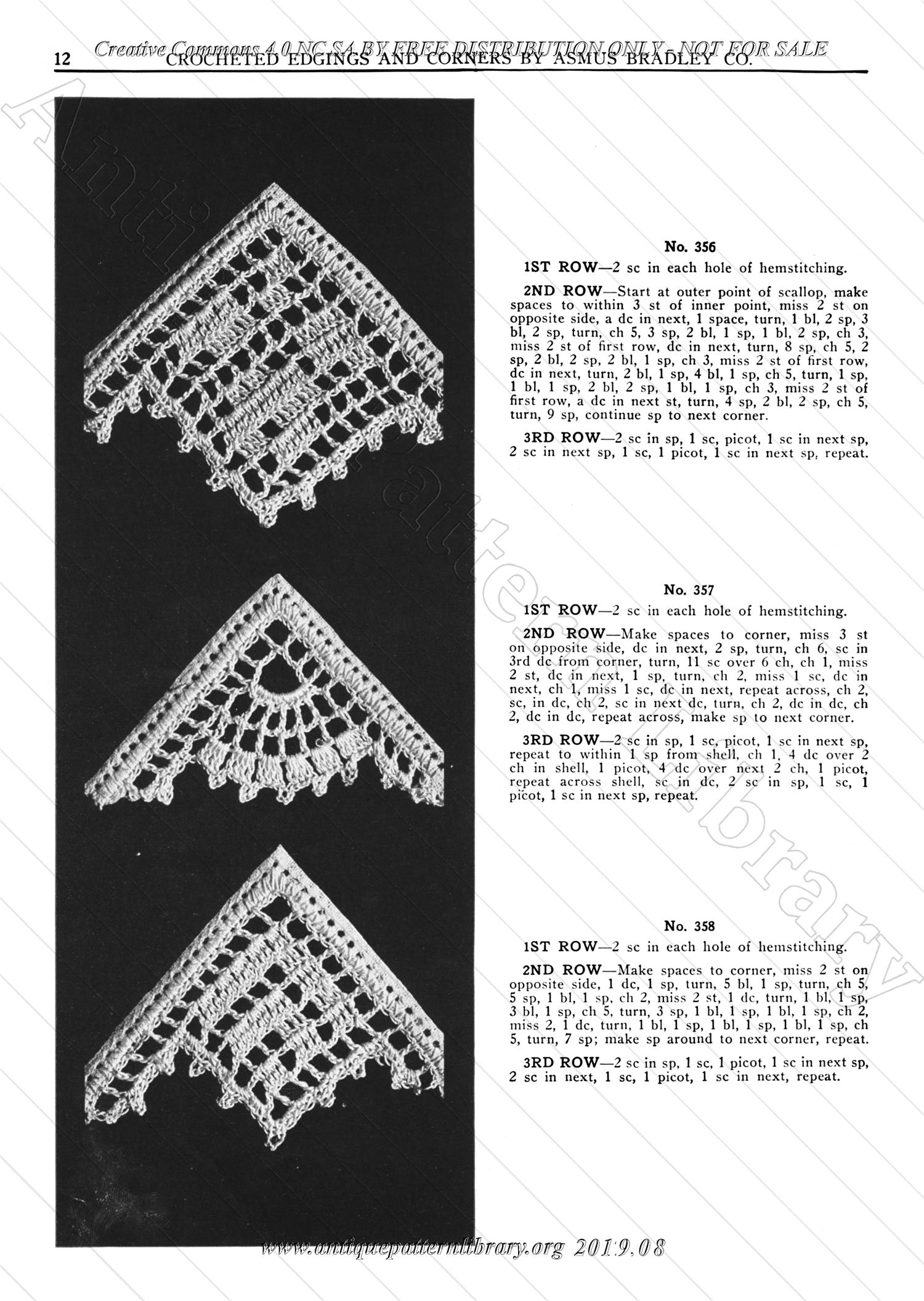 B-JA046 A B C Book of Crocheted Edges and Corners, No. 2