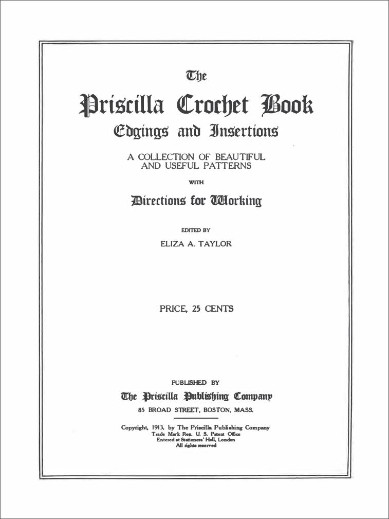 Priscilla Crochet Book Edges and Insertions