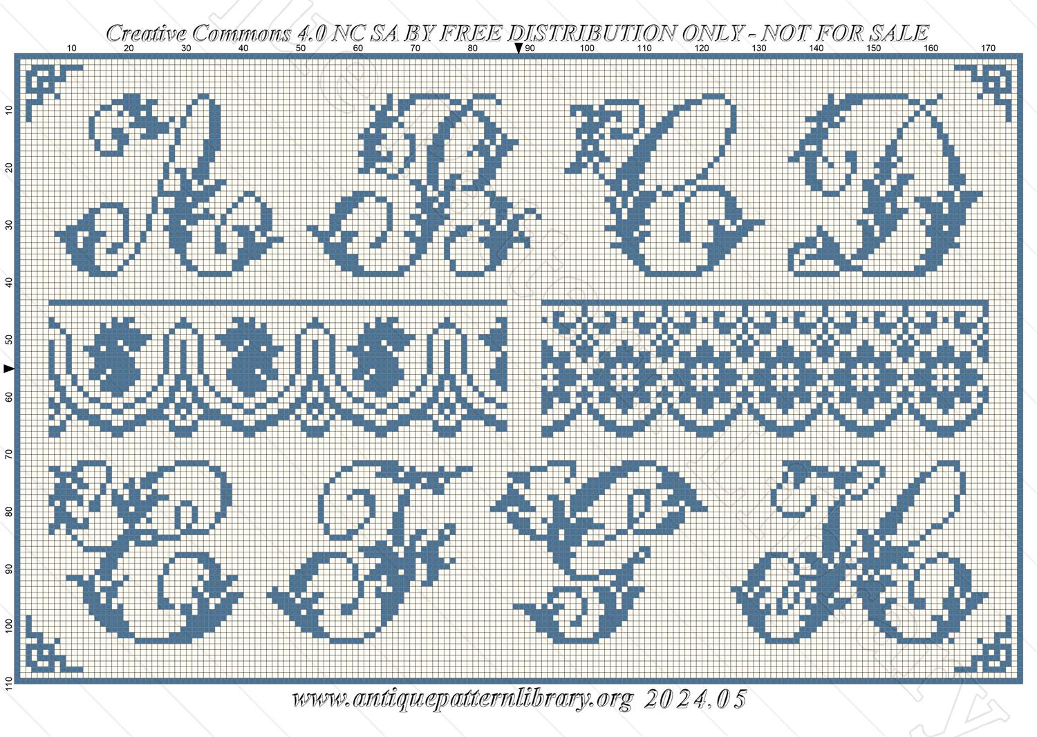 B-SW054 Alphabets de Broderie No. 263