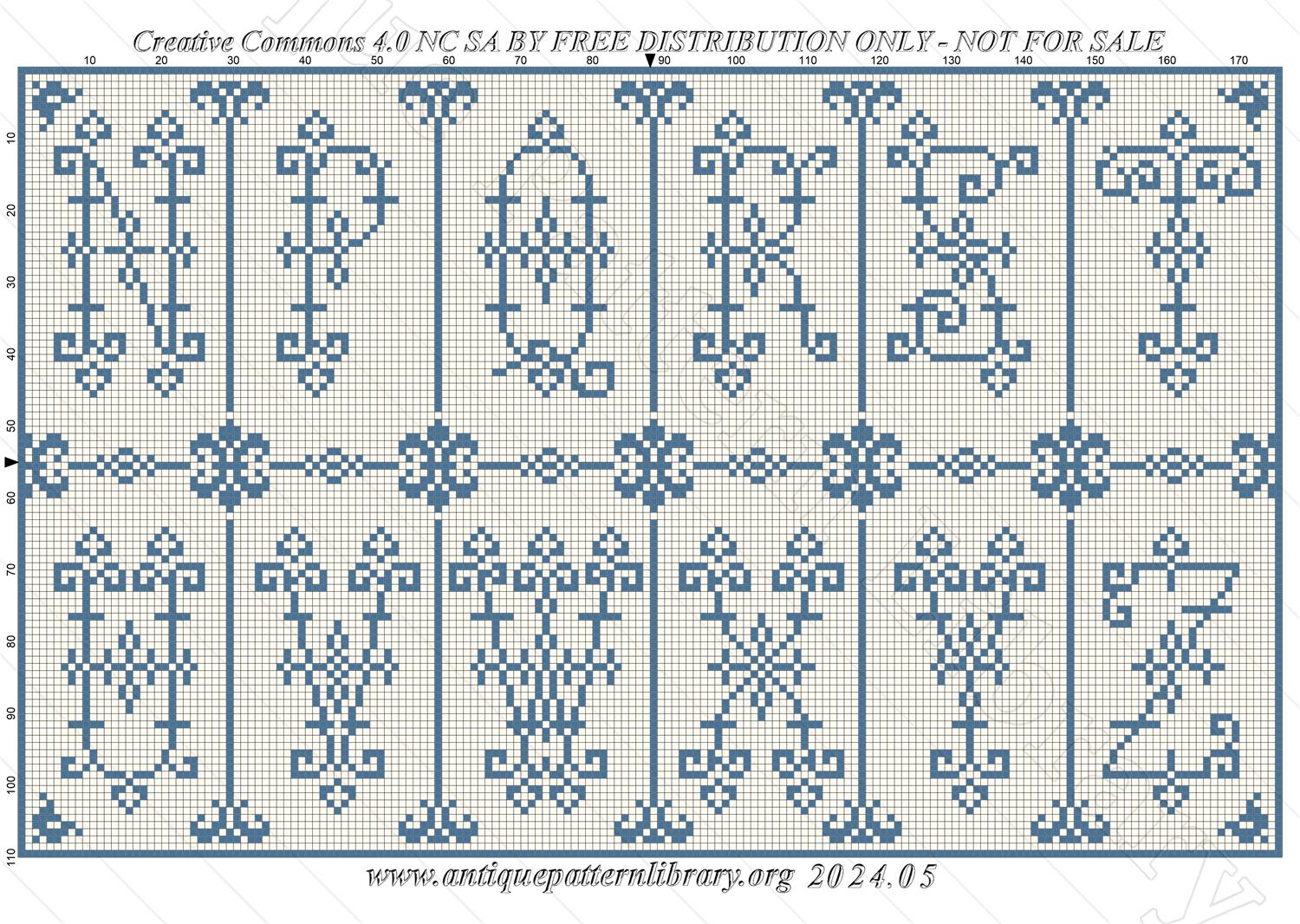 B-SW054 Alphabets de Broderie No. 263