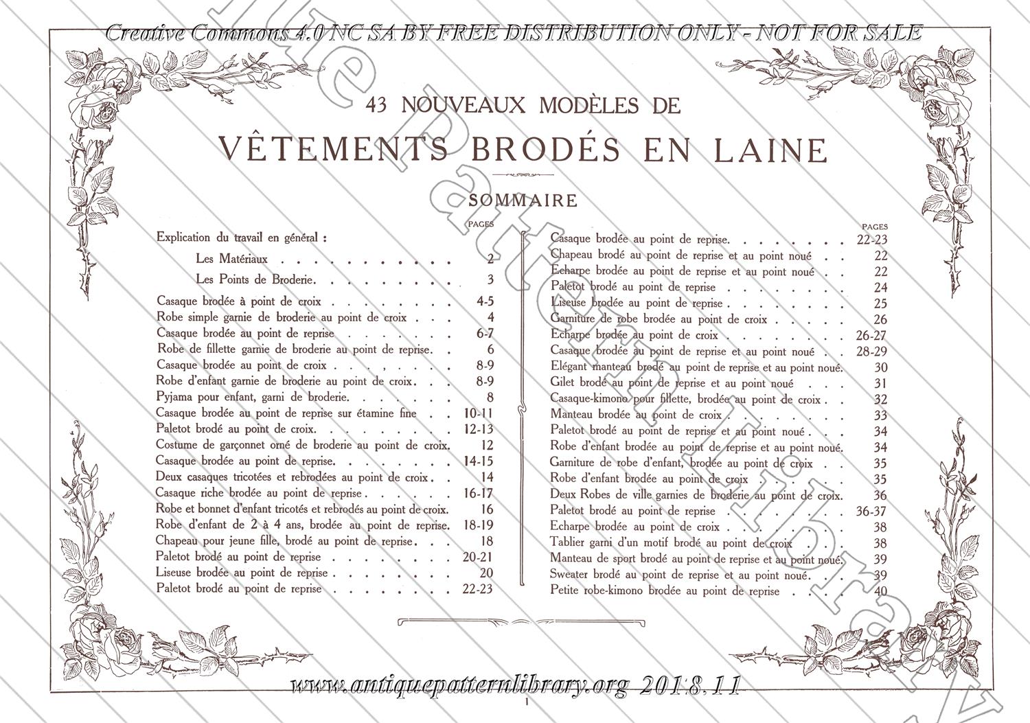 B-TT011 Vetements Brodes en Laine