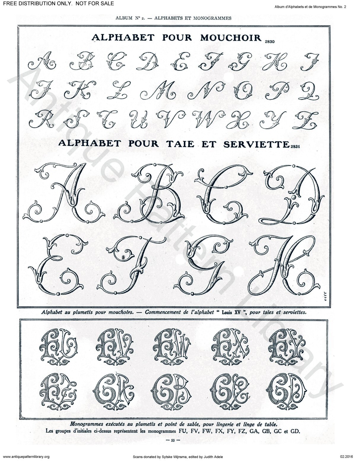 B-YS078 Album d'Alphabets et de Monogrammes No.2