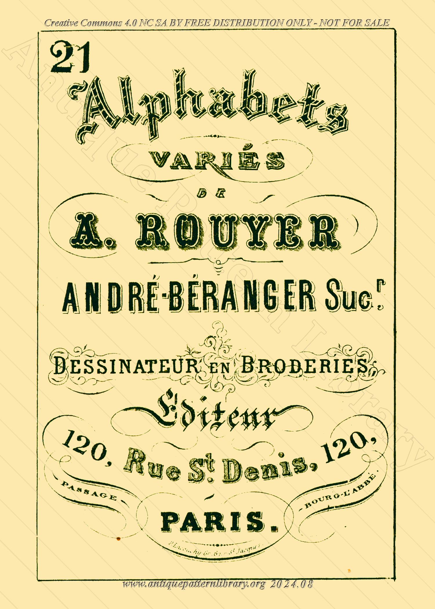 C-SW002 Alphabets Varis de A. Rouyer