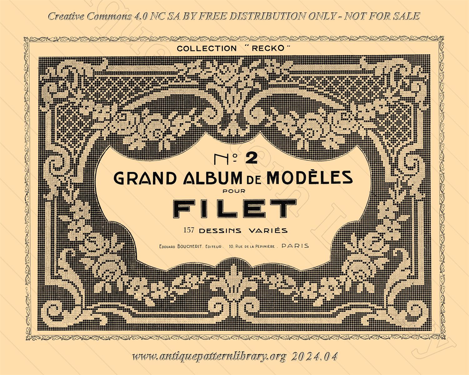 C-TT003 Grand Album de Modles pour Filet No. 2