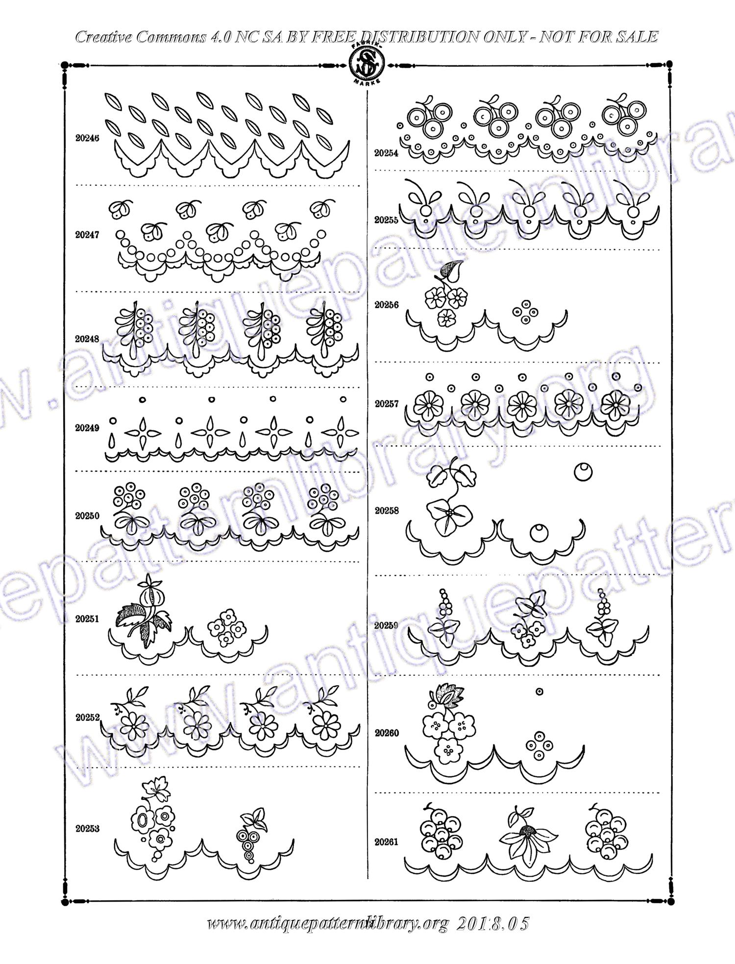 C-YS005 Stickerei Vordruk-Stempel