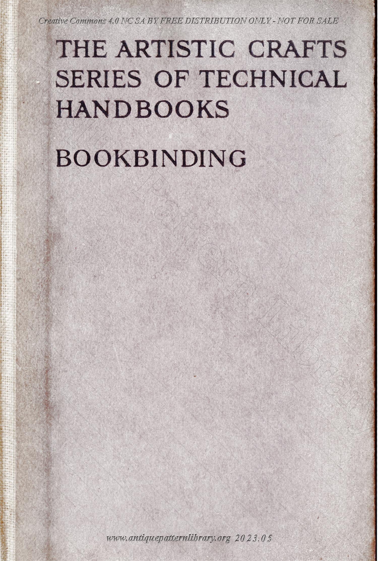 C-YS345 Bookbinding, and the Care of Books