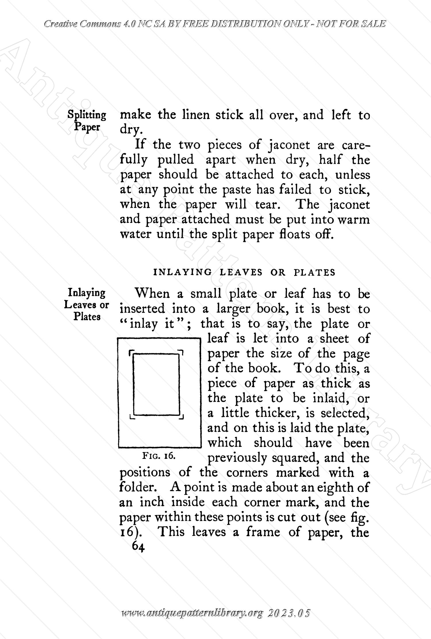 C-YS345 Bookbinding, and the Care of Books