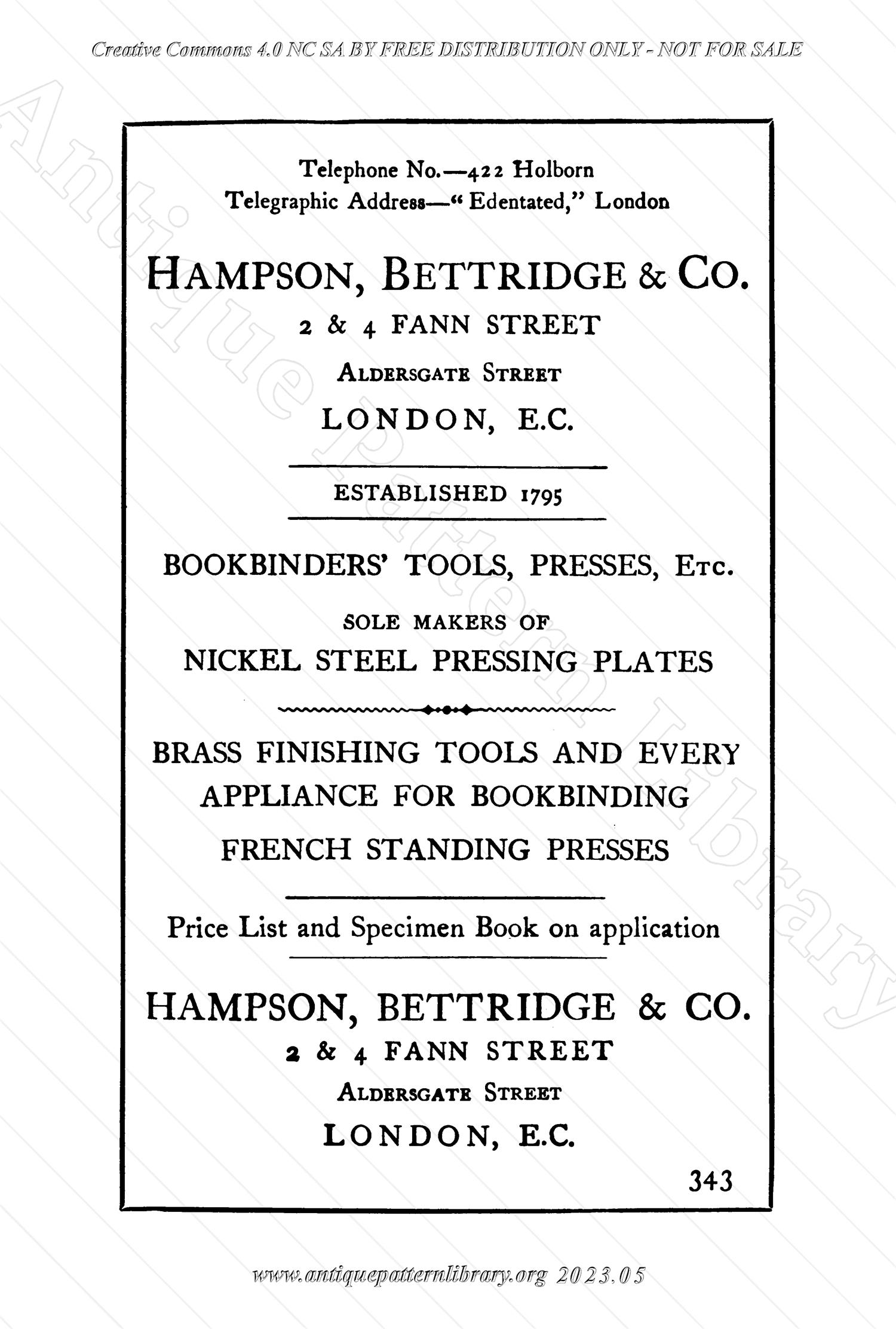 C-YS345 Bookbinding, and the Care of Books