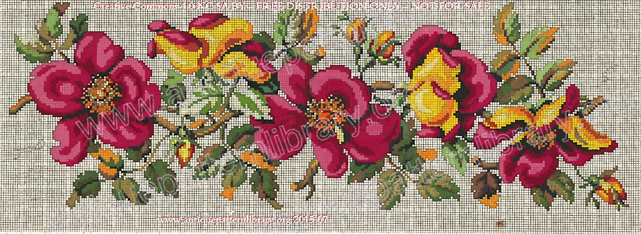 D-II001 Berlinwork rose border