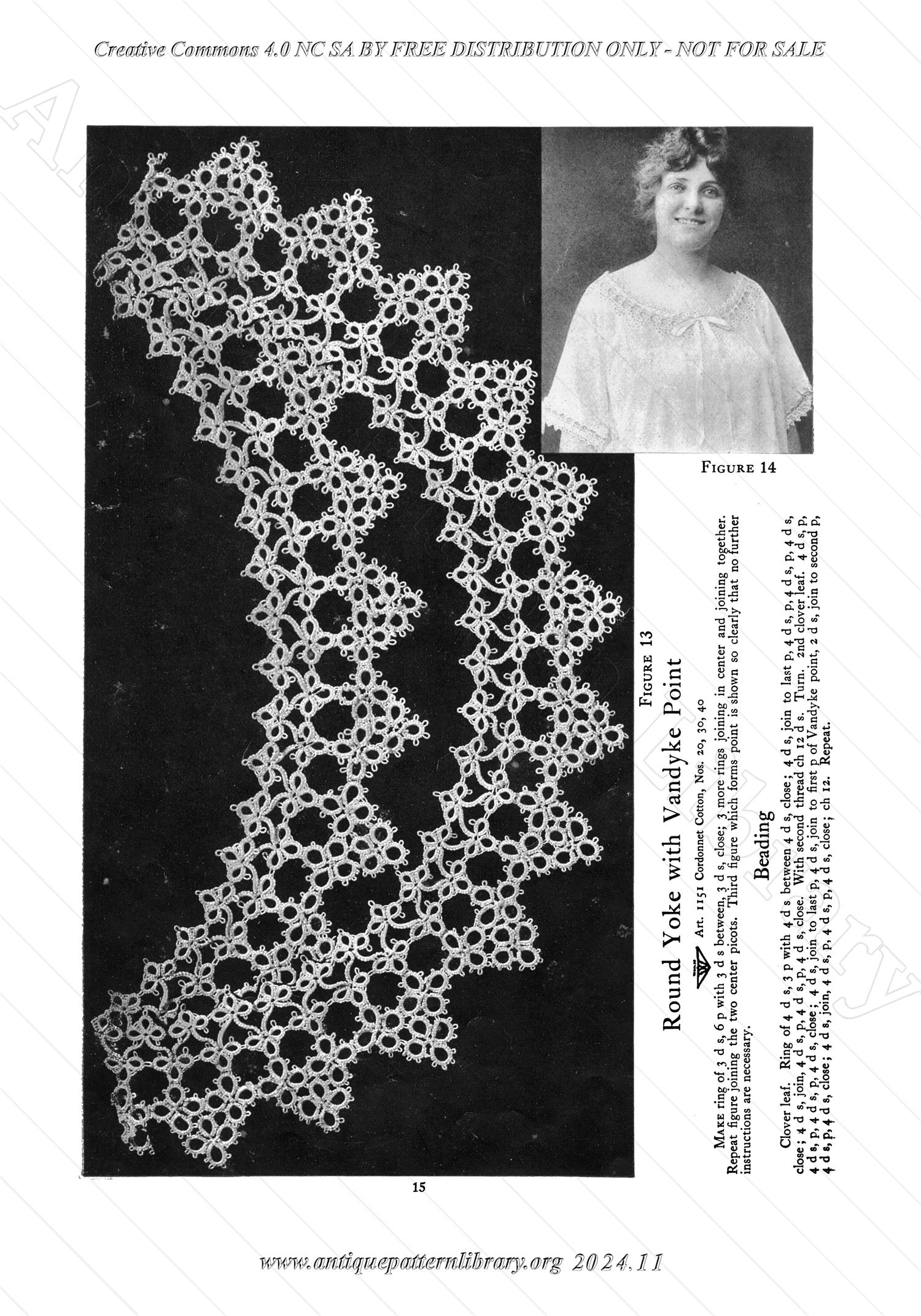 D-SW058 Yokes & Collars, Crochet and Tatting, Series No. 8