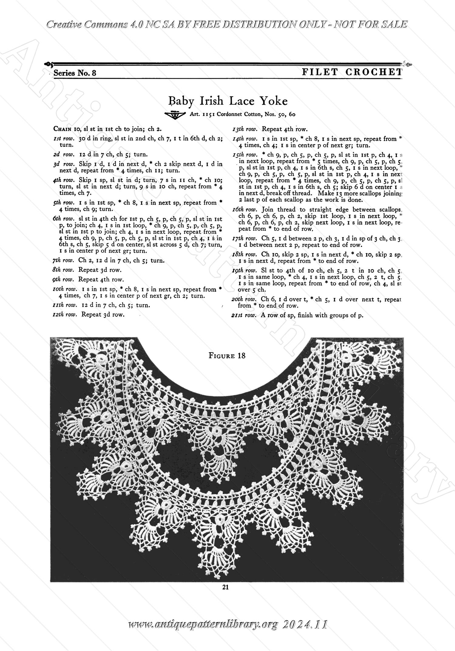 D-SW058 Yokes & Collars, Crochet and Tatting, Series No. 8