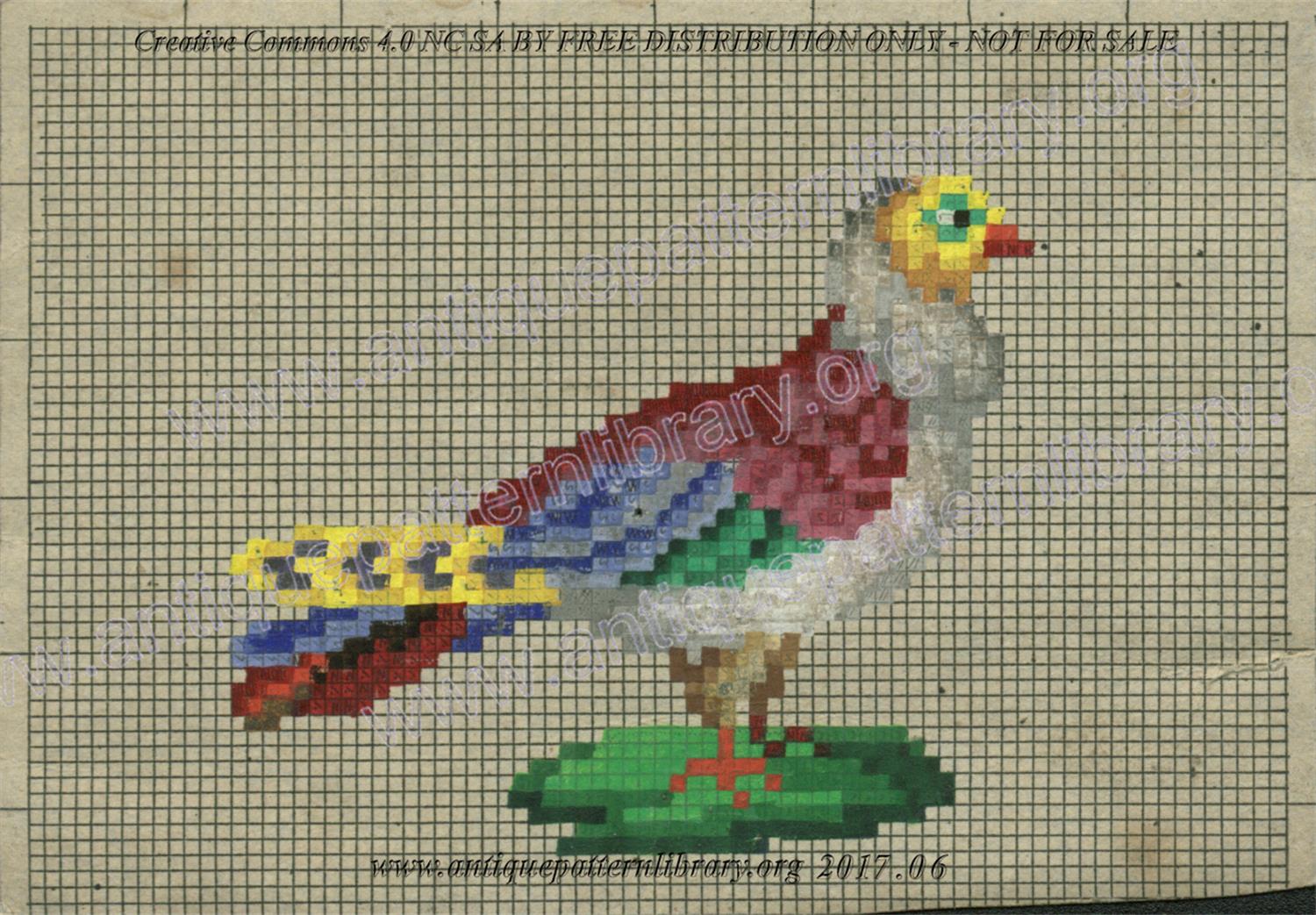 D-YS056 Colorful bird motif