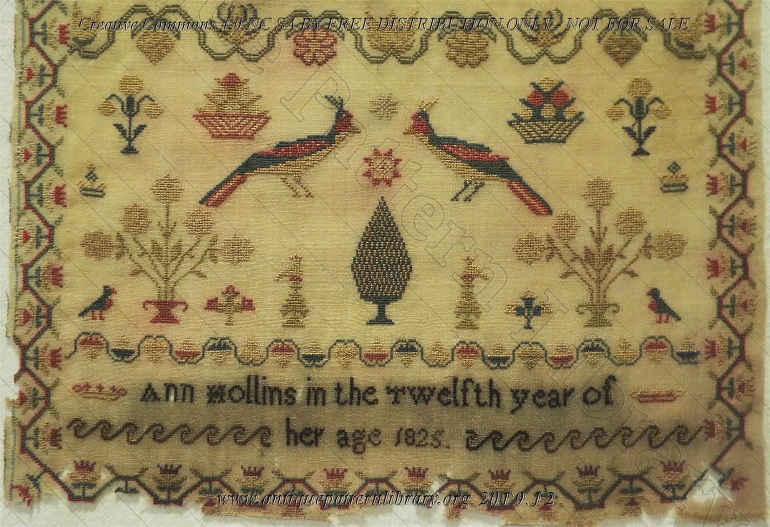 E-CO002 1825 Ann Hollins sampler