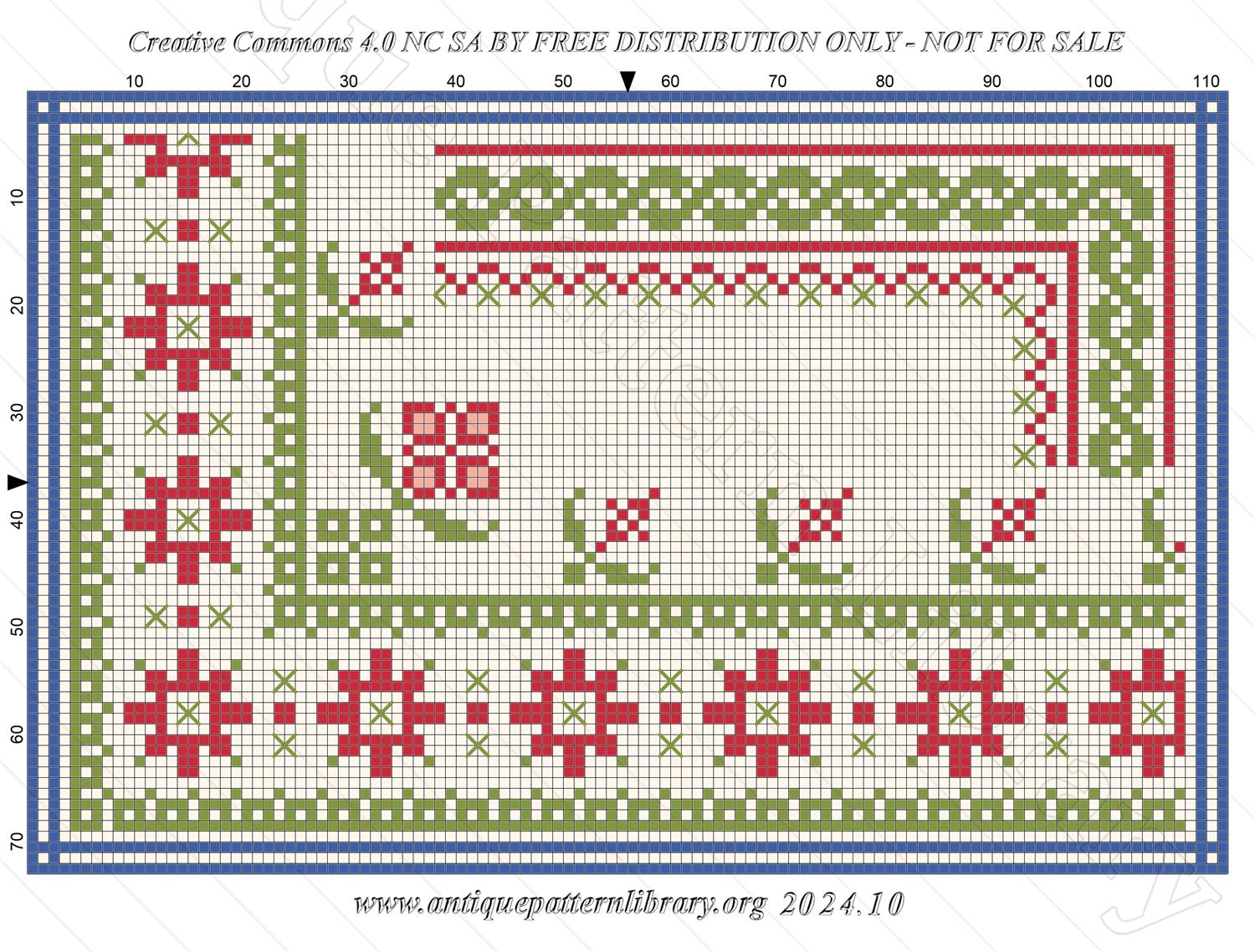 E-WM027 Patterns in green, red, and blue