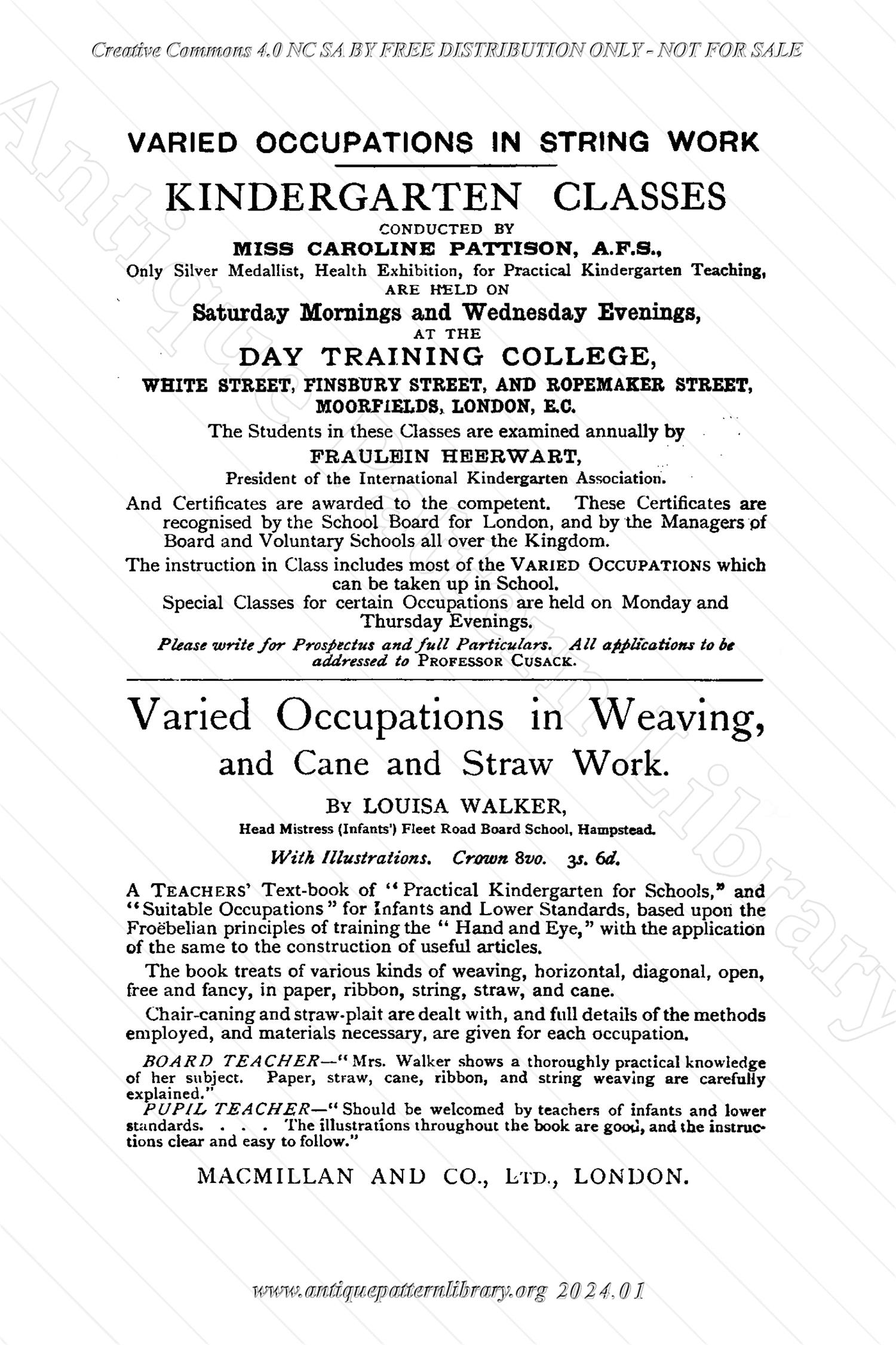 E-WM029 Varied Occupations In String Work