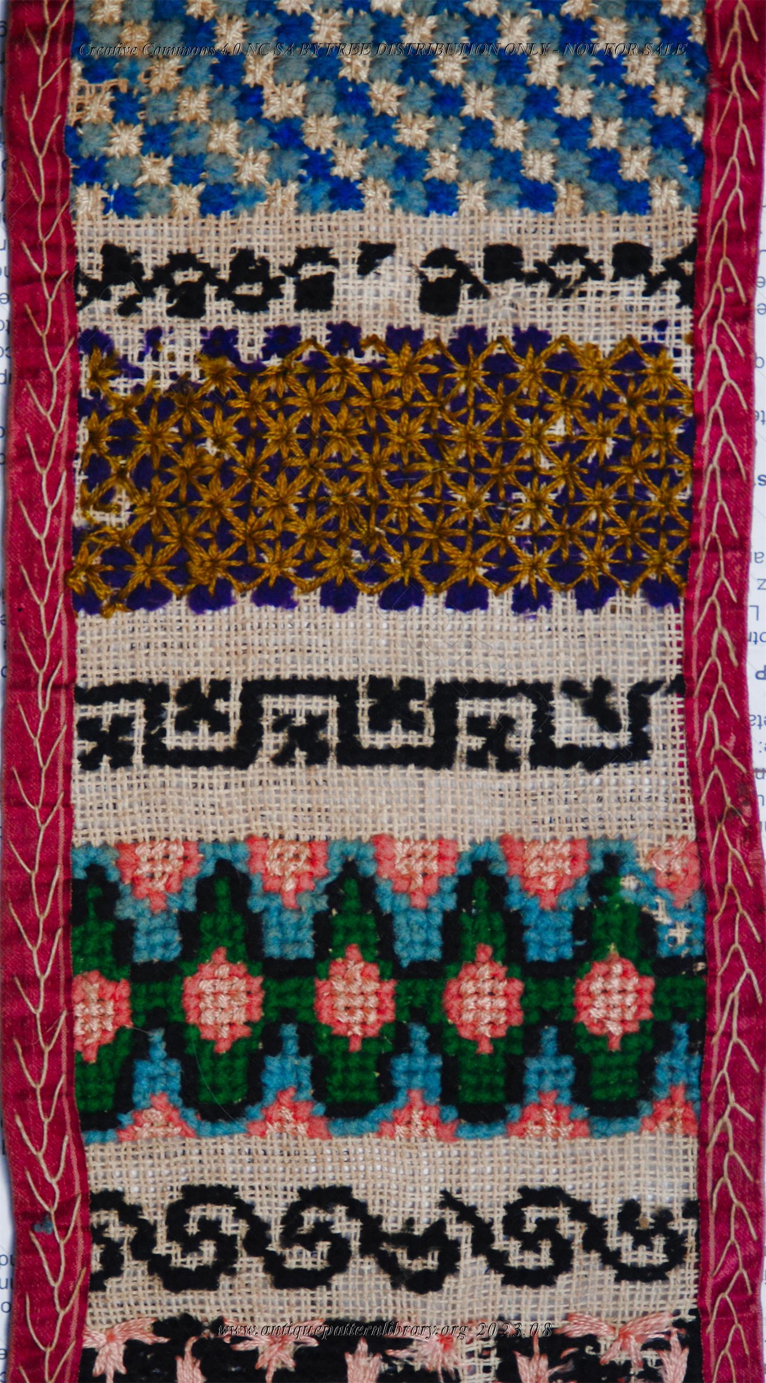 F-EL002 Berlin woolwork sampler