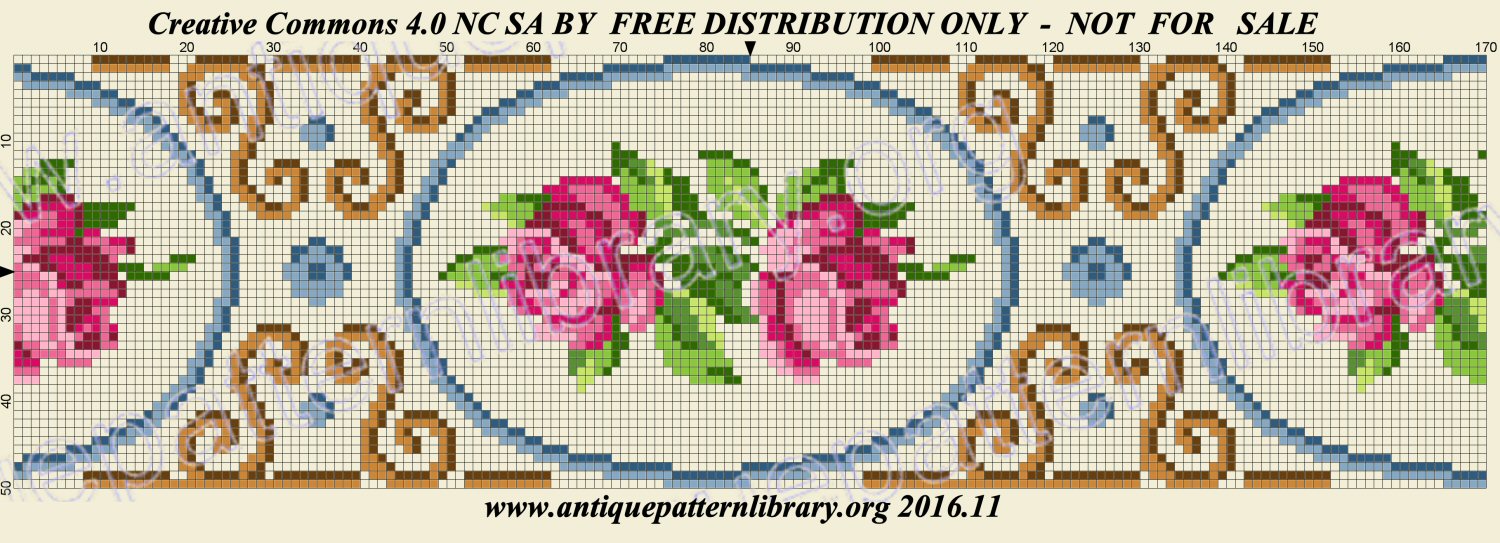 F-IS006 Rose Medaillon Border